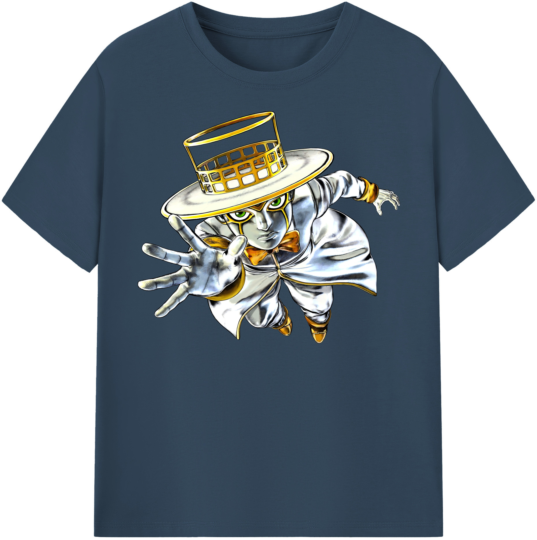 （画像用） ジョジョの奇妙な冒険 岸辺 露伴（きしべ ろはん） JoJo's Bizarre Adventure Rohan Kishibe 綿100％半袖Tシャツ（フロントプリント）