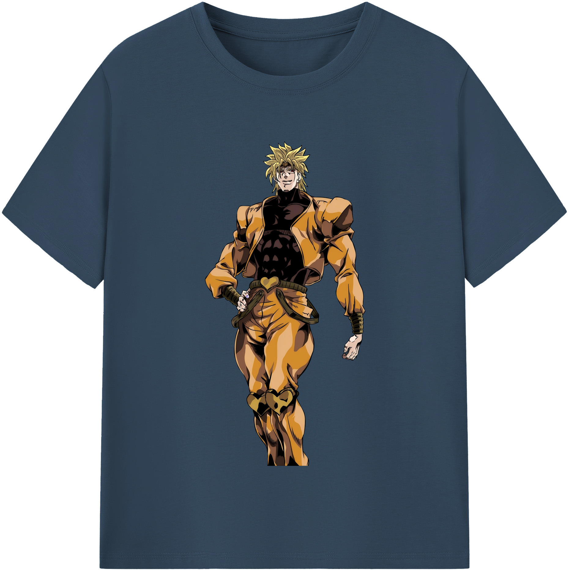 （画像用） ジョジョの奇妙な冒険 ディオ?ブランドー JoJo's Bizarre Adventure Dio Brando 綿100％半袖Tシャツ（フロントプリント）