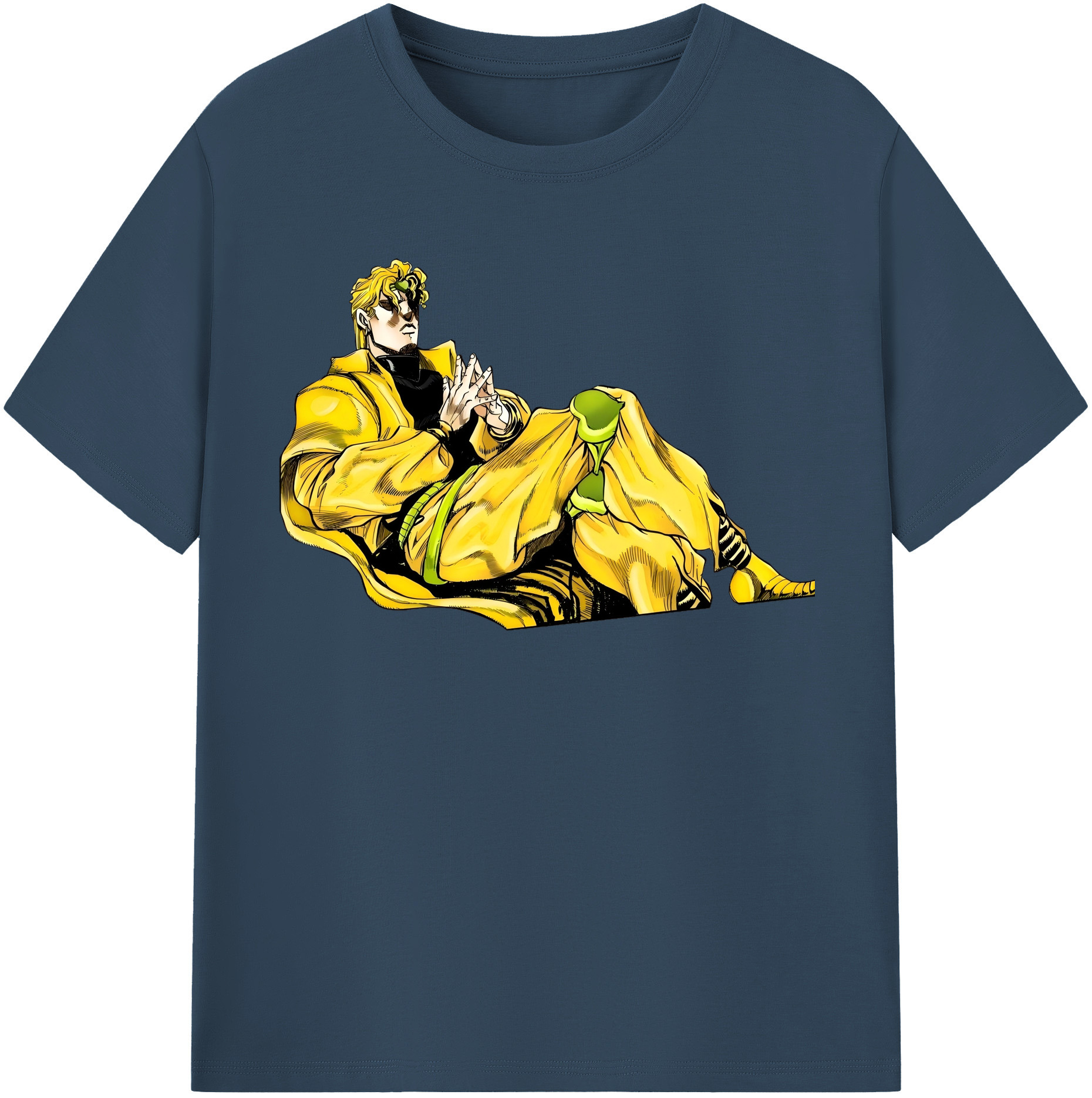 （画像用） ジョジョの奇妙な冒険 ディオ?ブランドー JoJo's Bizarre Adventure Dio Brando 綿100％半袖Tシャツ（フロントプリント）