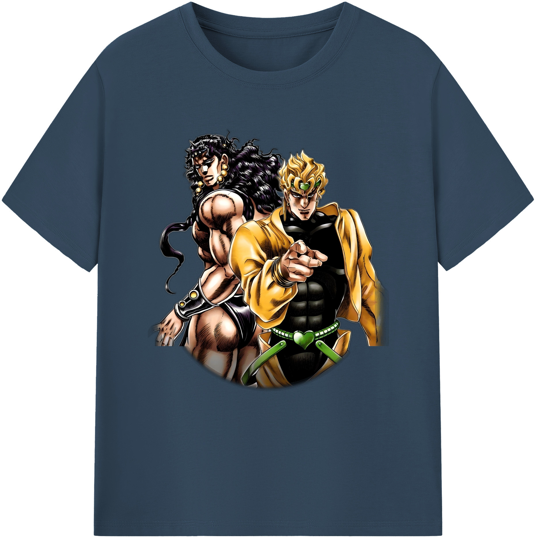 （画像用） ジョジョの奇妙な冒険 ディオ?ブランドー JoJo's Bizarre Adventure Dio Brando 綿100％半袖Tシャツ（フロントプリント）