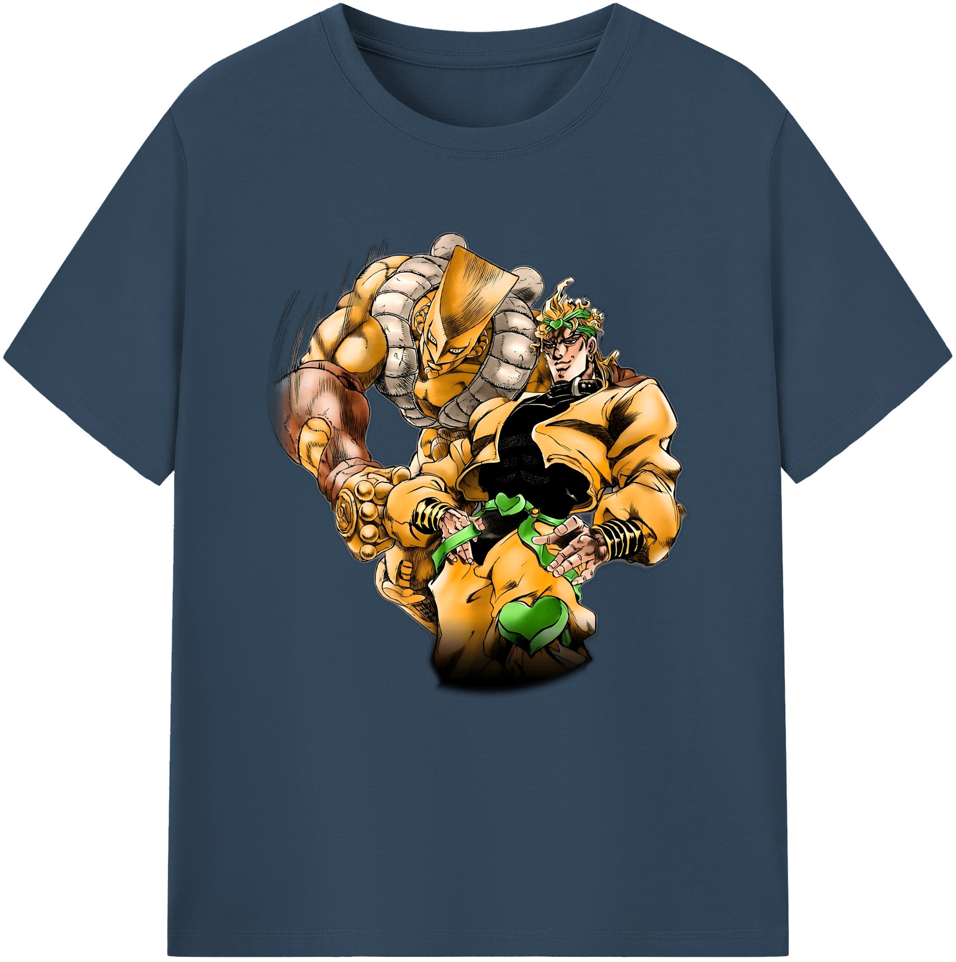（画像用） ジョジョの奇妙な冒険 ディオ?ブランドー JoJo's Bizarre Adventure Dio Brando 綿100％半袖Tシャツ（フロントプリント）