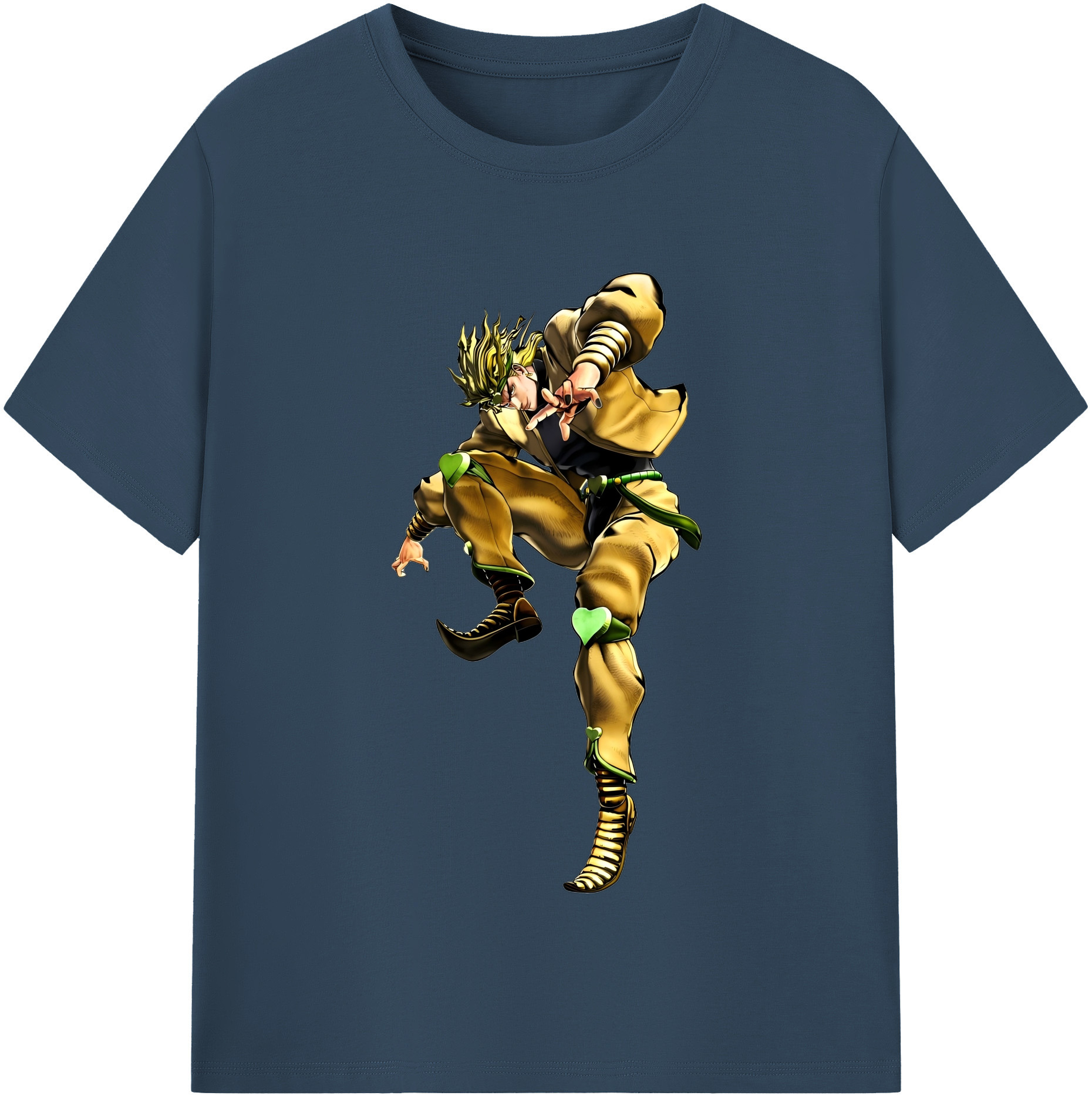 （画像用） ジョジョの奇妙な冒険 ディオ?ブランドー JoJo's Bizarre Adventure Dio Brando 綿100％半袖Tシャツ（フロントプリント）