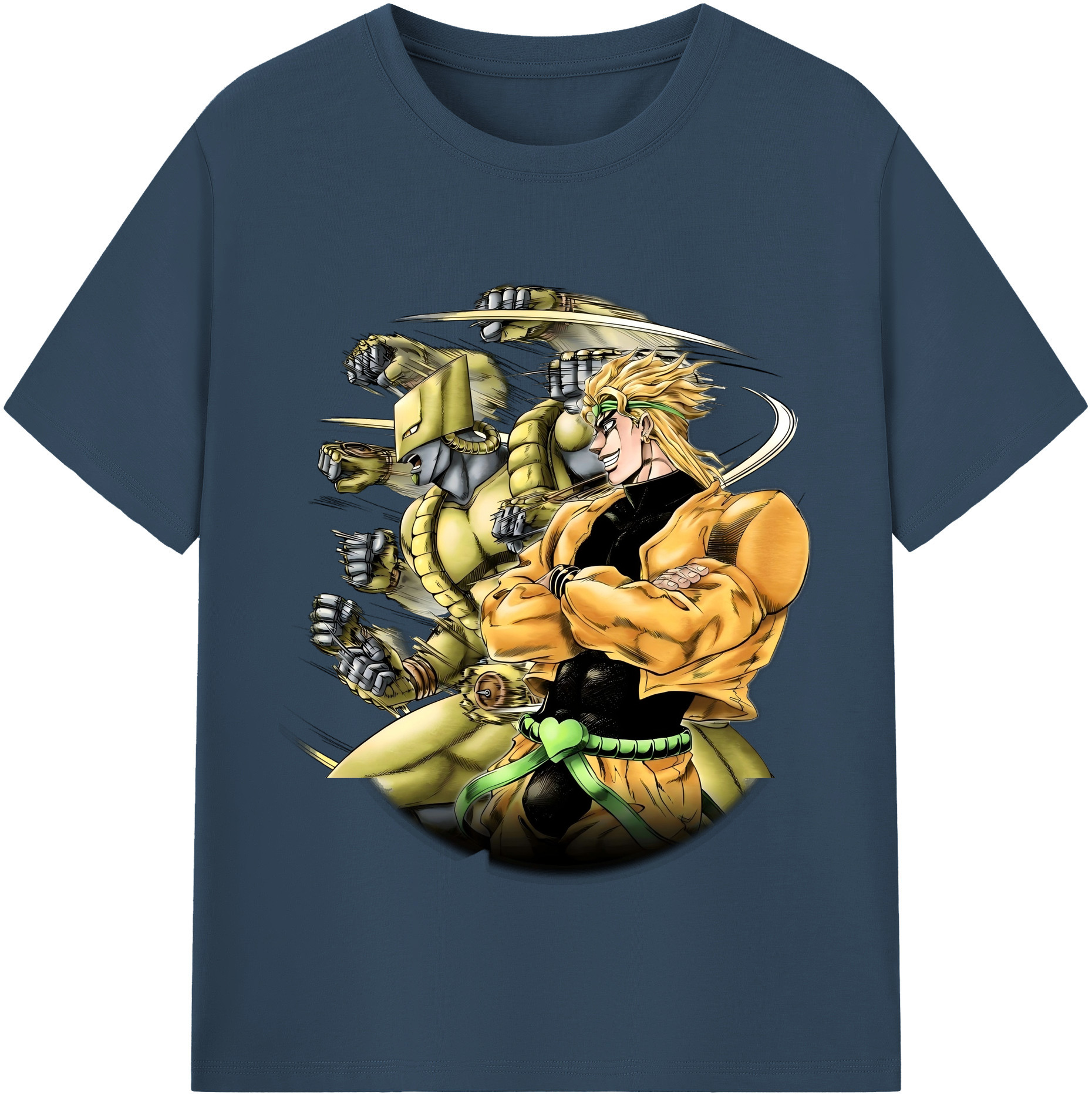 （画像用） ジョジョの奇妙な冒険 ディオ?ブランドー JoJo's Bizarre Adventure Dio Brando 綿100％半袖Tシャツ（フロントプリント）