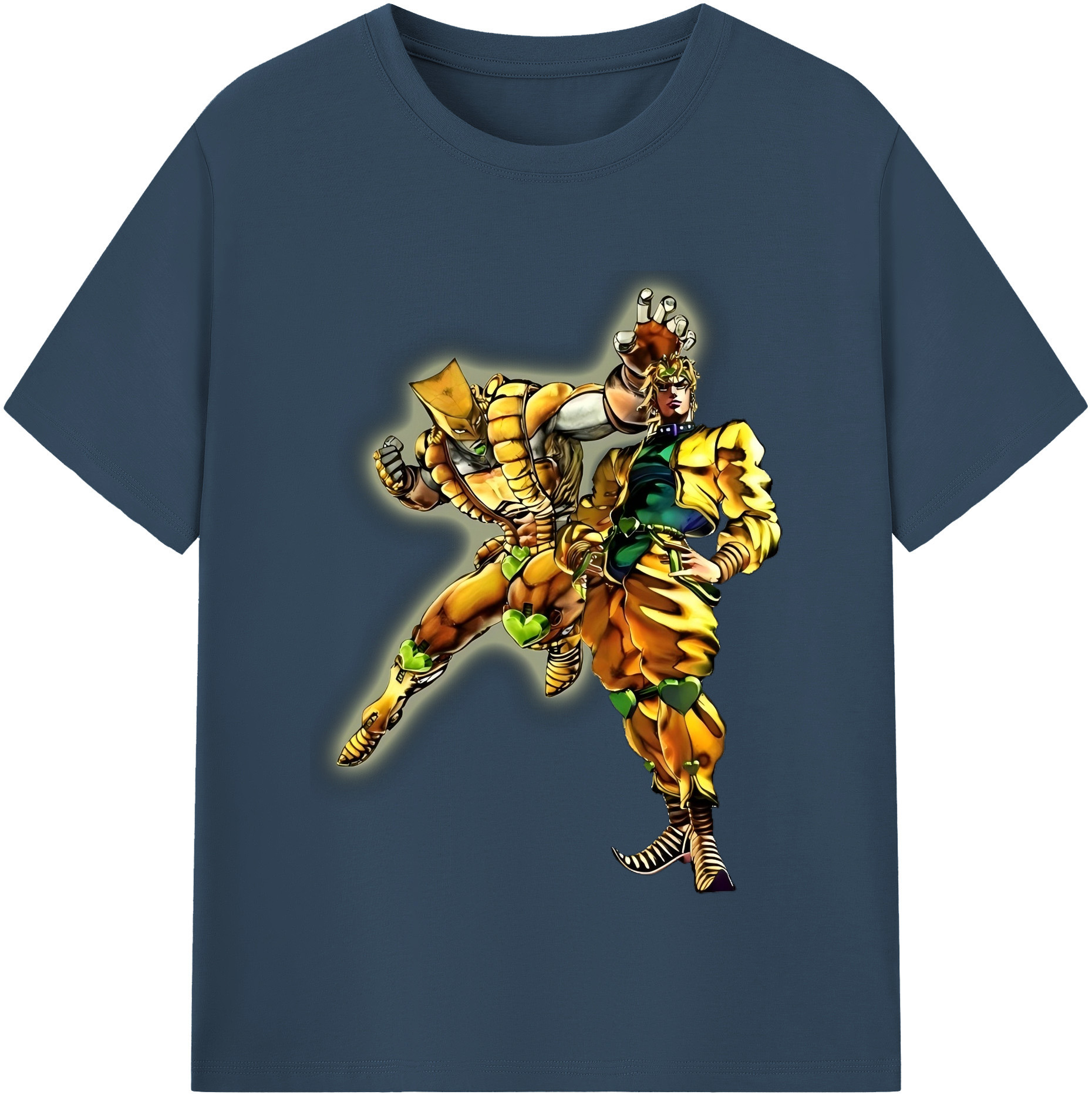 （画像用） ジョジョの奇妙な冒険 ディオ?ブランドー JoJo's Bizarre Adventure Dio Brando 綿100％半袖Tシャツ（フロントプリント）
