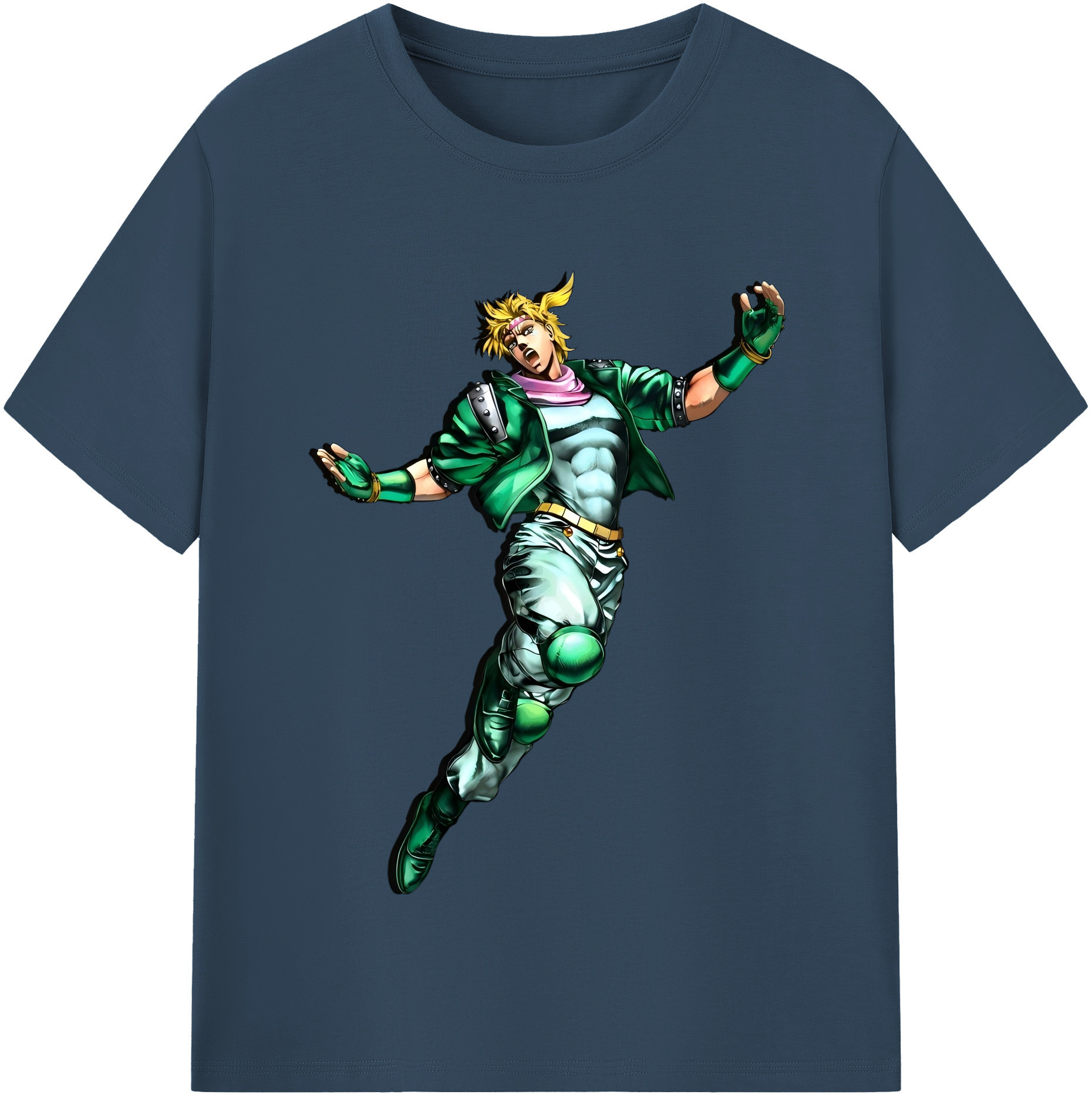 （画像用） ジョジョの奇妙な冒険 ディオ?ブランドー JoJo's Bizarre Adventure Dio Brando 綿100％半袖Tシャツ（フロントプリント）
