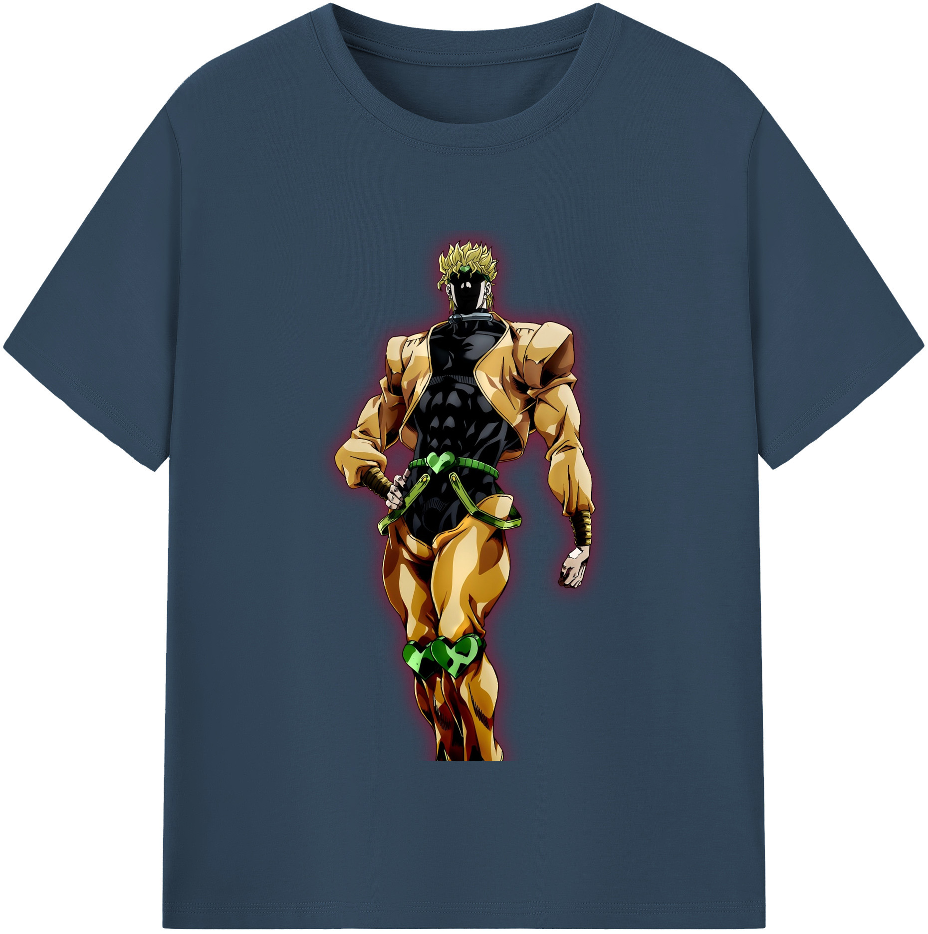（画像用） ジョジョの奇妙な冒険 ディオ?ブランドー JoJo's Bizarre Adventure Dio Brando 綿100％半袖Tシャツ（フロントプリント）