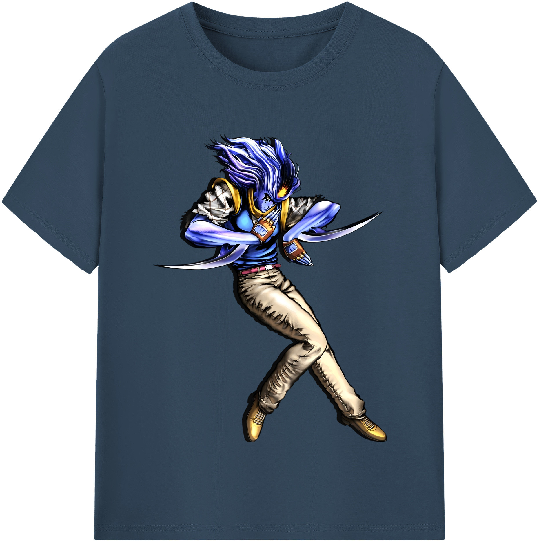 （画像用） ジョジョの奇妙な冒険 JoJo's Bizarre Adventure 綿100％半袖Tシャツ（フロントプリント）