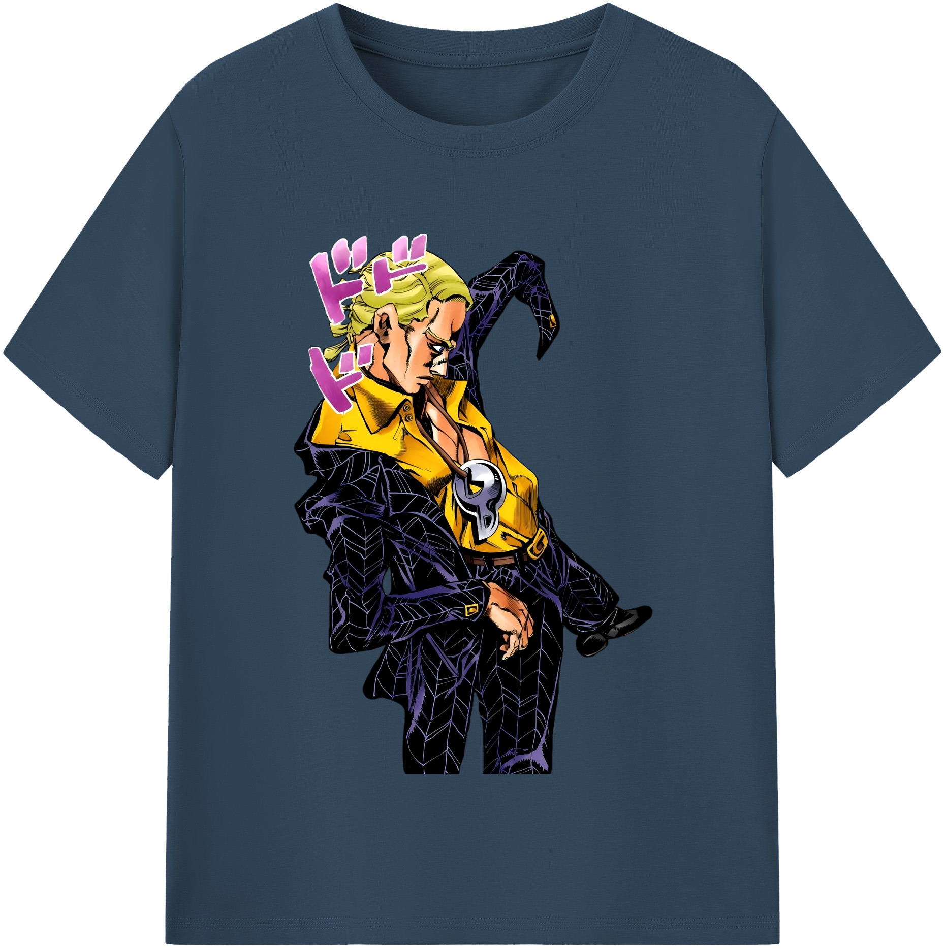 （画像用） ジョジョの奇妙な冒険 プロシュート JoJo's Bizarre Adventure Prosciutto 綿100％半袖Tシャツ（フロントプリント）