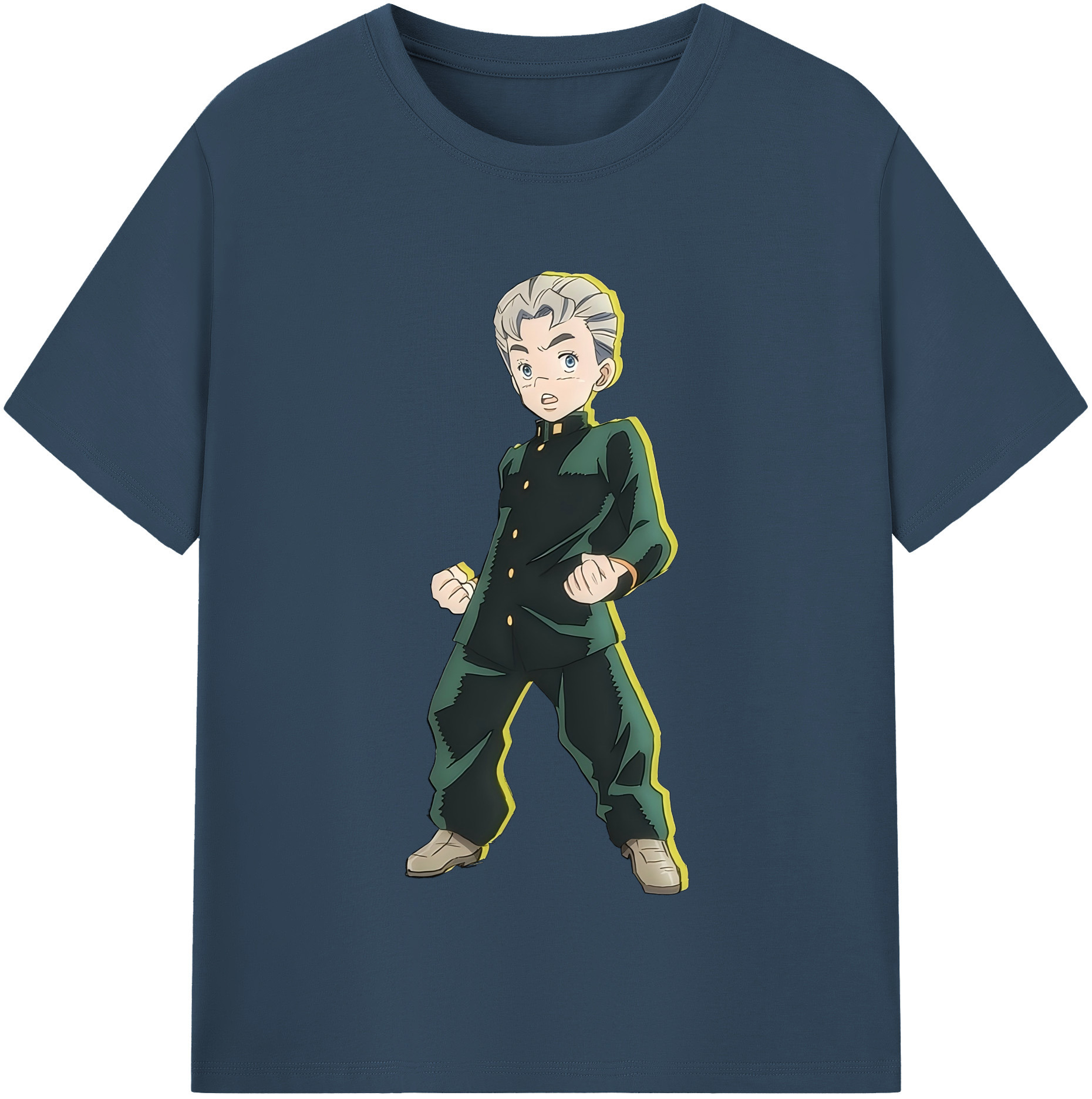 （画像用） ジョジョの奇妙な冒険 広瀨康一 JoJo's Bizarre Adventure Hirose Koichi 綿100％半袖Tシャツ（フロントプリント）