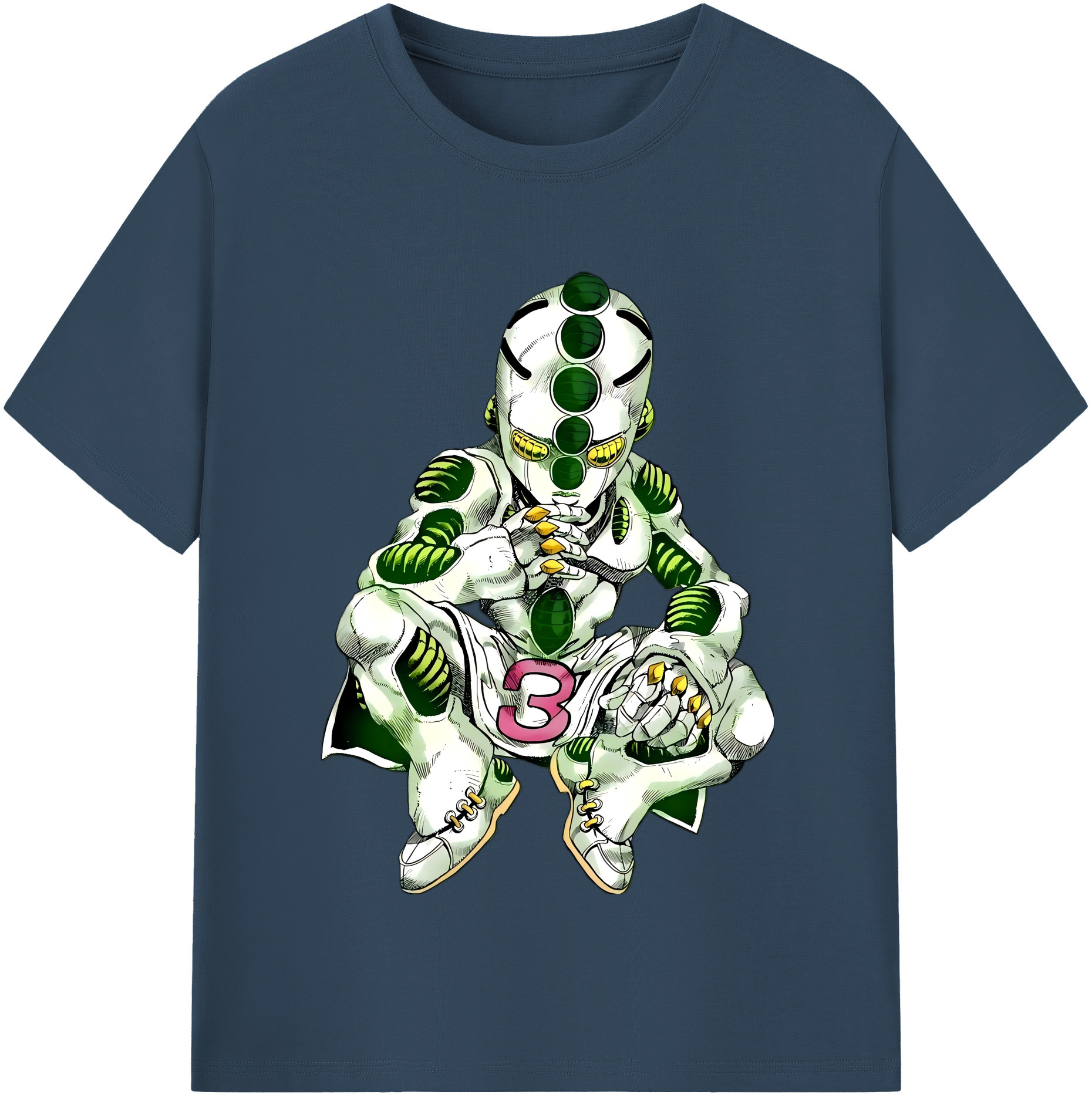 （画像用） ジョジョの奇妙な冒険 広瀨康一 JoJo's Bizarre Adventure Hirose Koichi 綿100％半袖Tシャツ（フロントプリント）