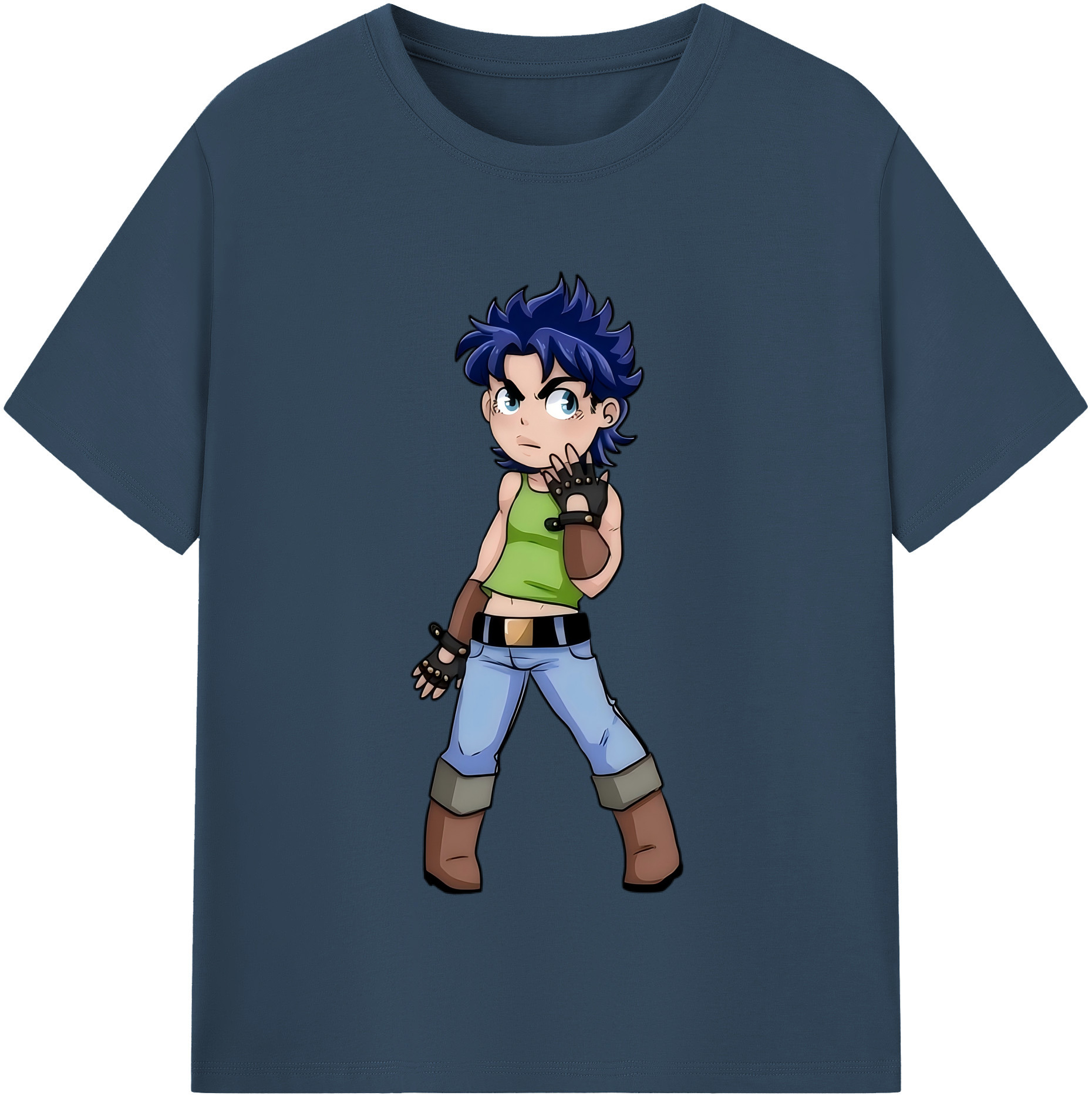 （画像用） ジョジョの奇妙な冒険 広瀨康一 JoJo's Bizarre Adventure Hirose Koichi 綿100％半袖Tシャツ（フロントプリント）