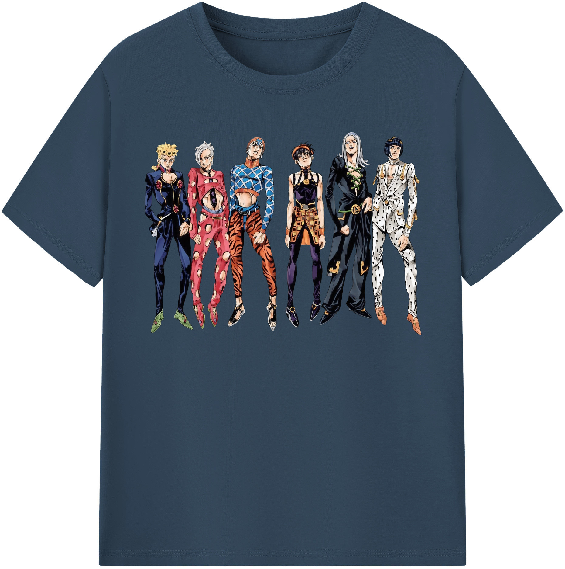 （画像用） ジョジョの奇妙な冒険 JoJo's Bizarre Adventure 綿100％半袖Tシャツ（フロントプリント）