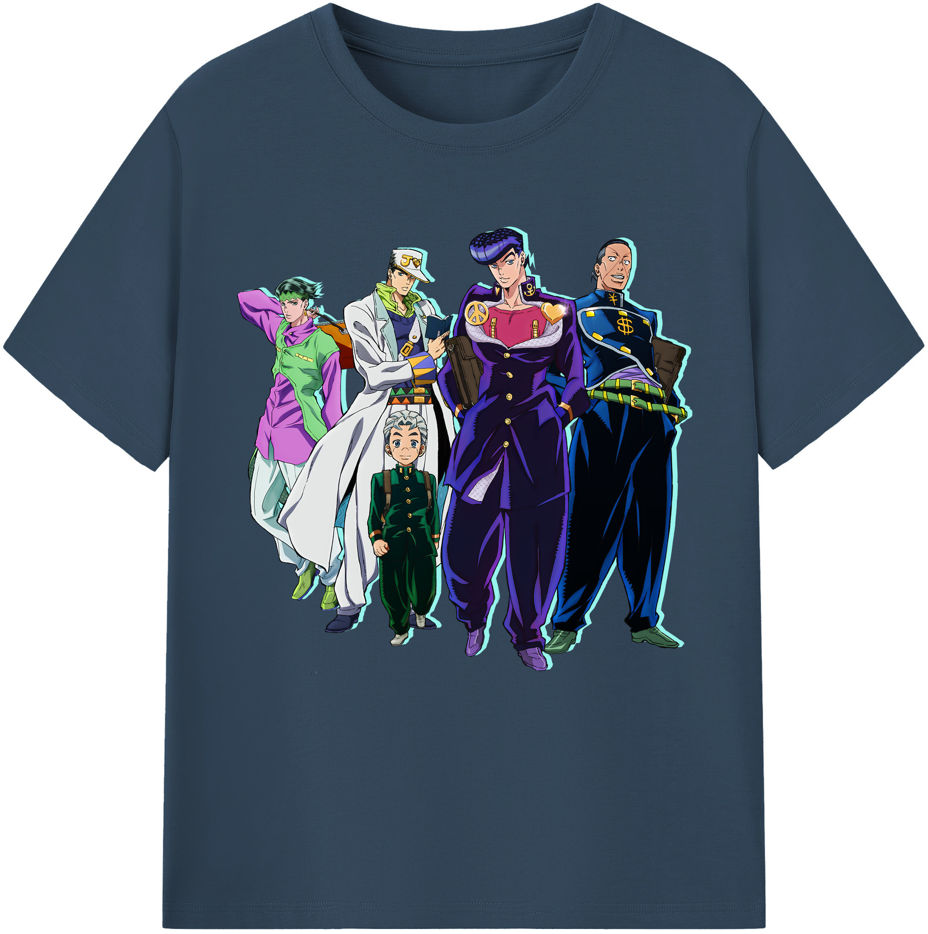 （画像用） ジョジョの奇妙な冒険 JoJo's Bizarre Adventure 綿100％半袖Tシャツ（フロントプリント）