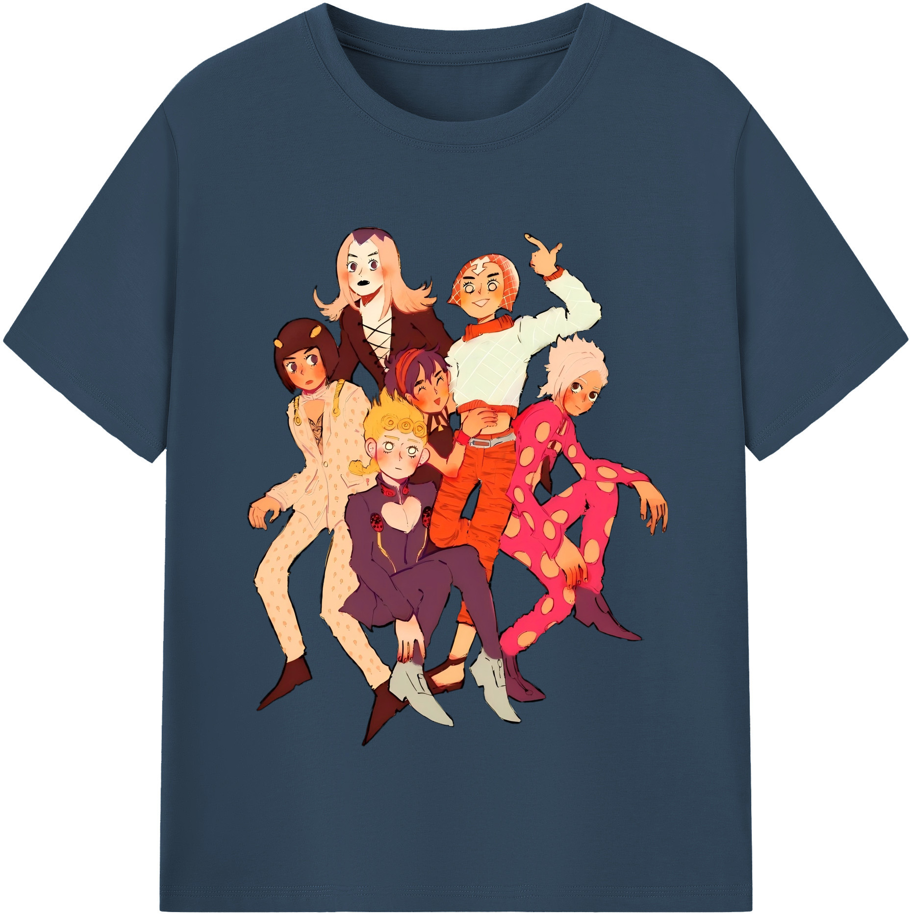 （画像用） ジョジョの奇妙な冒険 JoJo's Bizarre Adventure 綿100％半袖Tシャツ（フロントプリント）