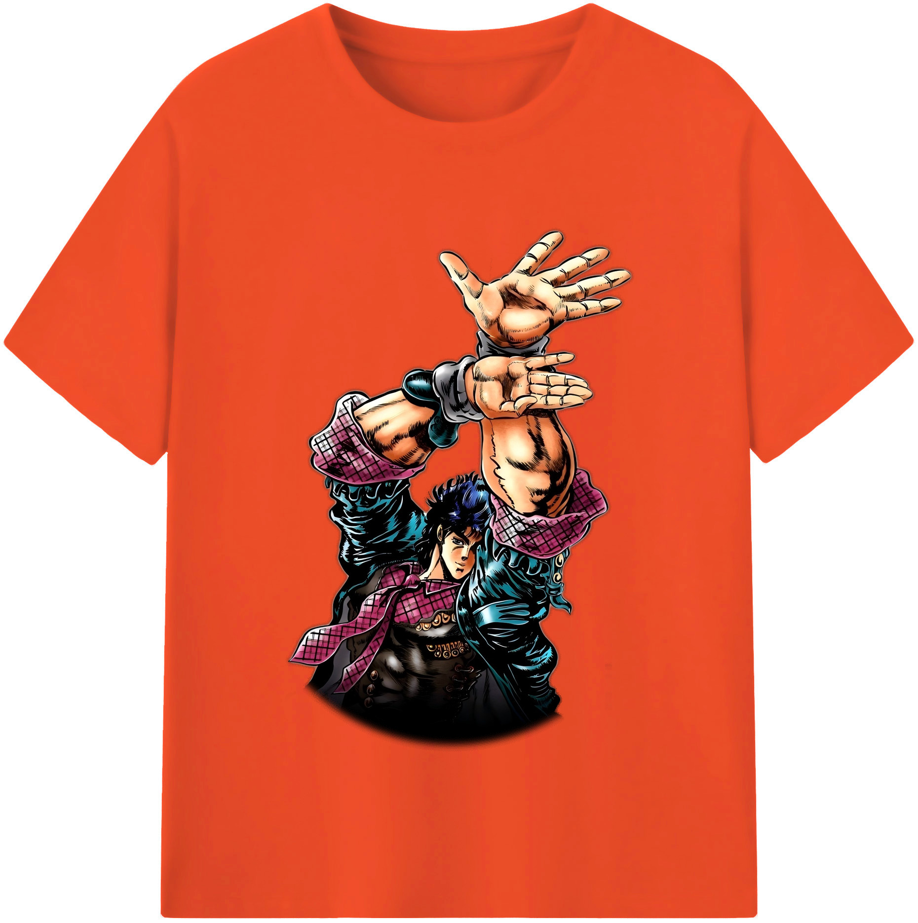 （画像用） ジョジョの奇妙な冒険 /ジョナサン?ジョースター JoJo's Bizarre Adventure Jonathan Joestar 綿100％半袖Tシャツ（フロントプリント）