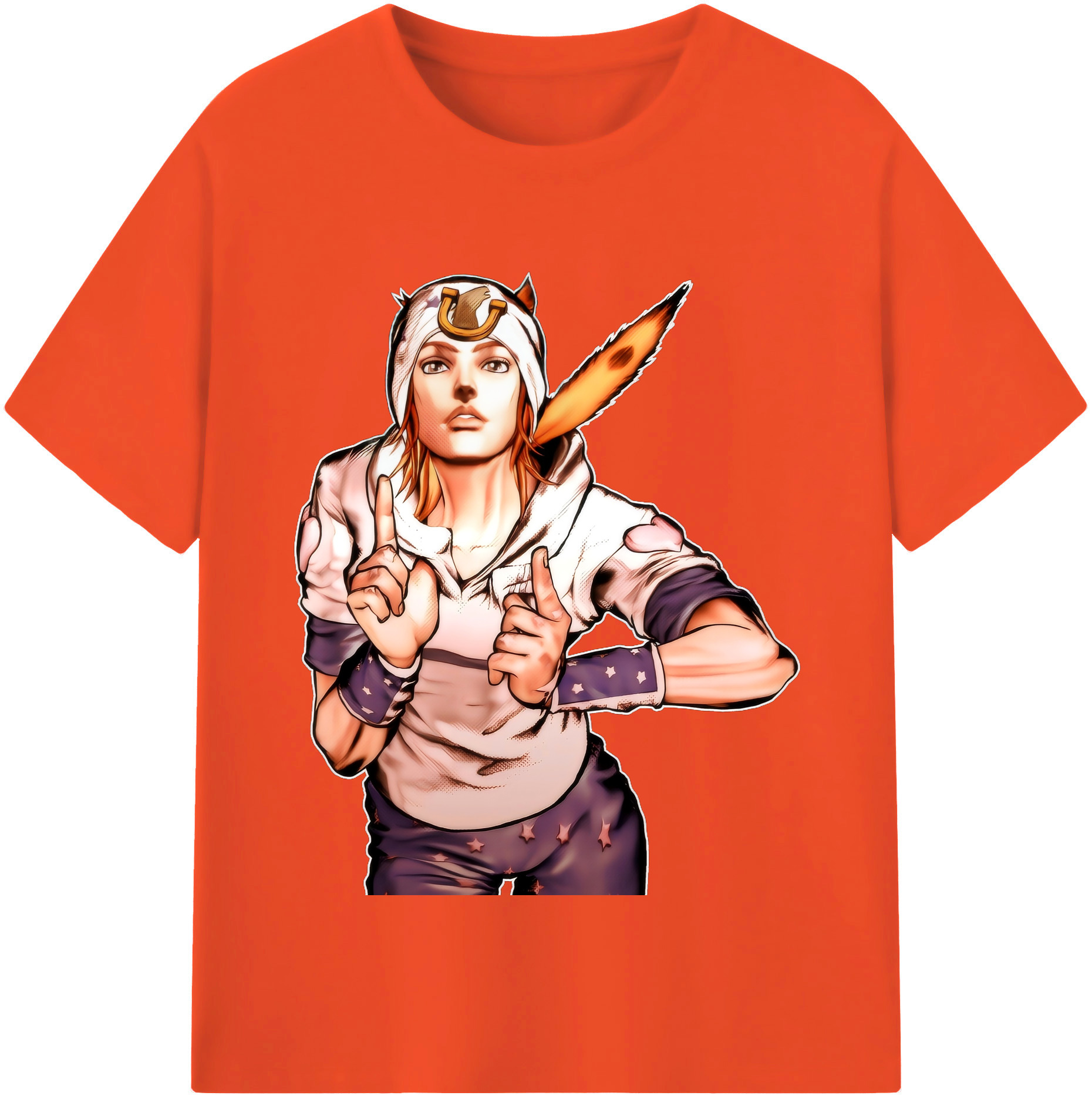 （画像用） ジョジョの奇妙な冒険 ジョナサン?ジョースター JoJo's Bizarre Adventure Jonathan Joestar 綿100％半袖Tシャツ（フロントプリント）