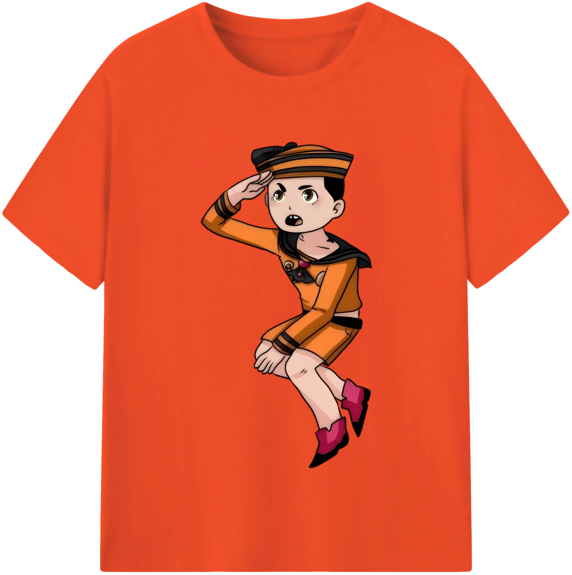 （画像用） ジョジョの奇妙な冒険 東方定助 JoJo's Bizarre Adventure Higashikata Josuke 綿100％半袖Tシャツ（フロントプリント）