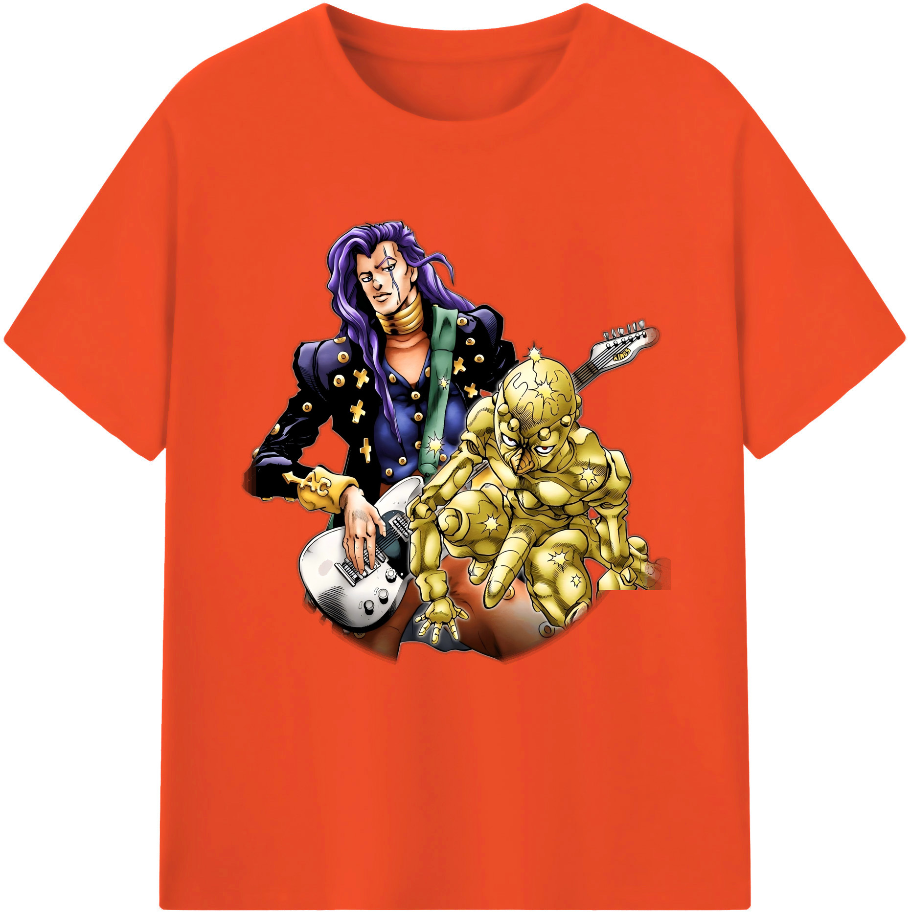 （画像用） ジョジョの奇妙な冒険 おといし あきら JoJo's Bizarre Adventure Akira Otoishi 綿100％半袖Tシャツ（フロントプリント）