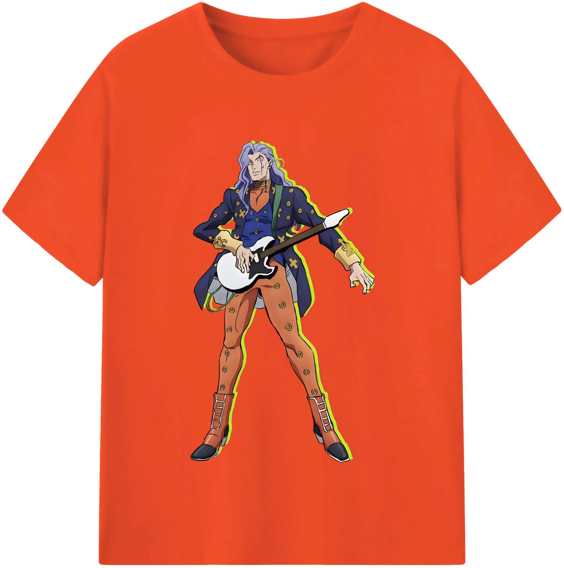 （画像用） ジョジョの奇妙な冒険 おといし あきら JoJo's Bizarre Adventure Akira Otoishi 綿100％半袖Tシャツ（フロントプリント）