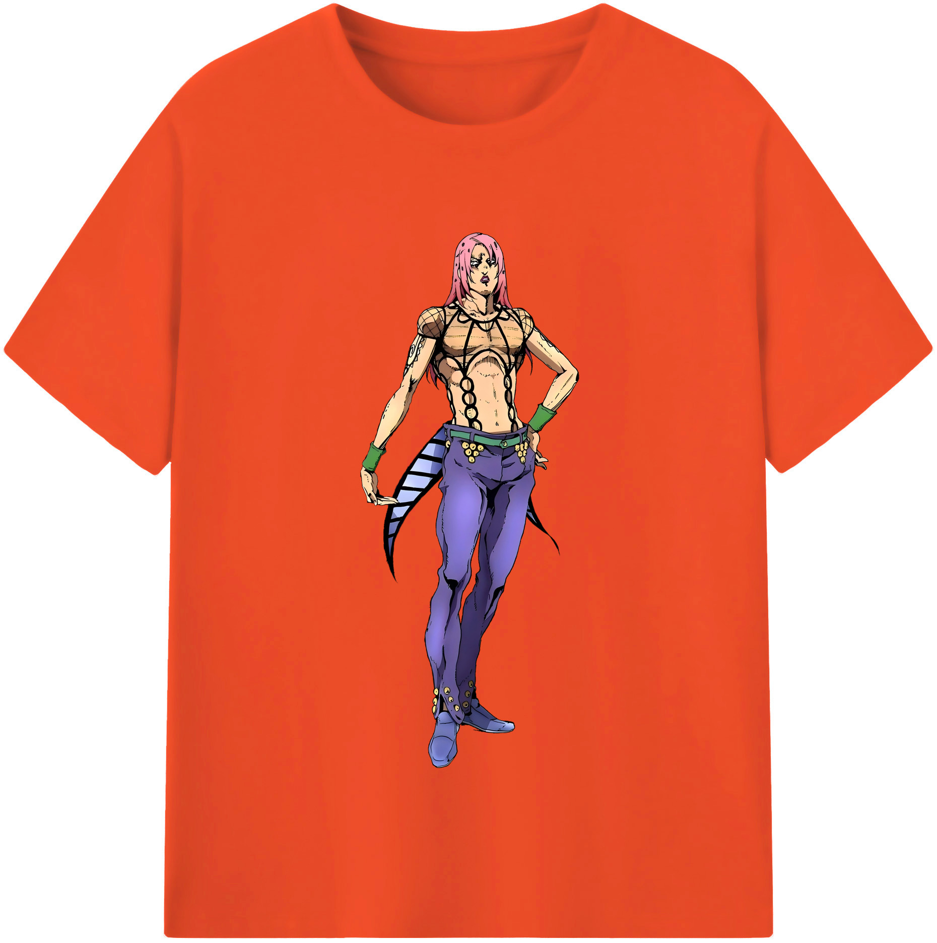 （画像用） ジョジョの奇妙な冒険 ビネガー?ドッピオ JoJo's Bizarre Adventure Vinegar Doppio 綿100％半袖Tシャツ（フロントプリント）