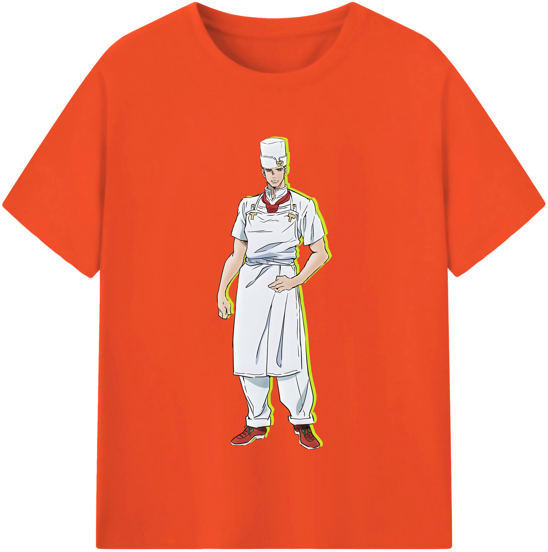 （画像用） ジョジョの奇妙な冒険 Tonio Trussardi JoJo's Bizarre Adventure トニオ?トラッサルディ 綿100％半袖Tシャツ（フロントプリント）