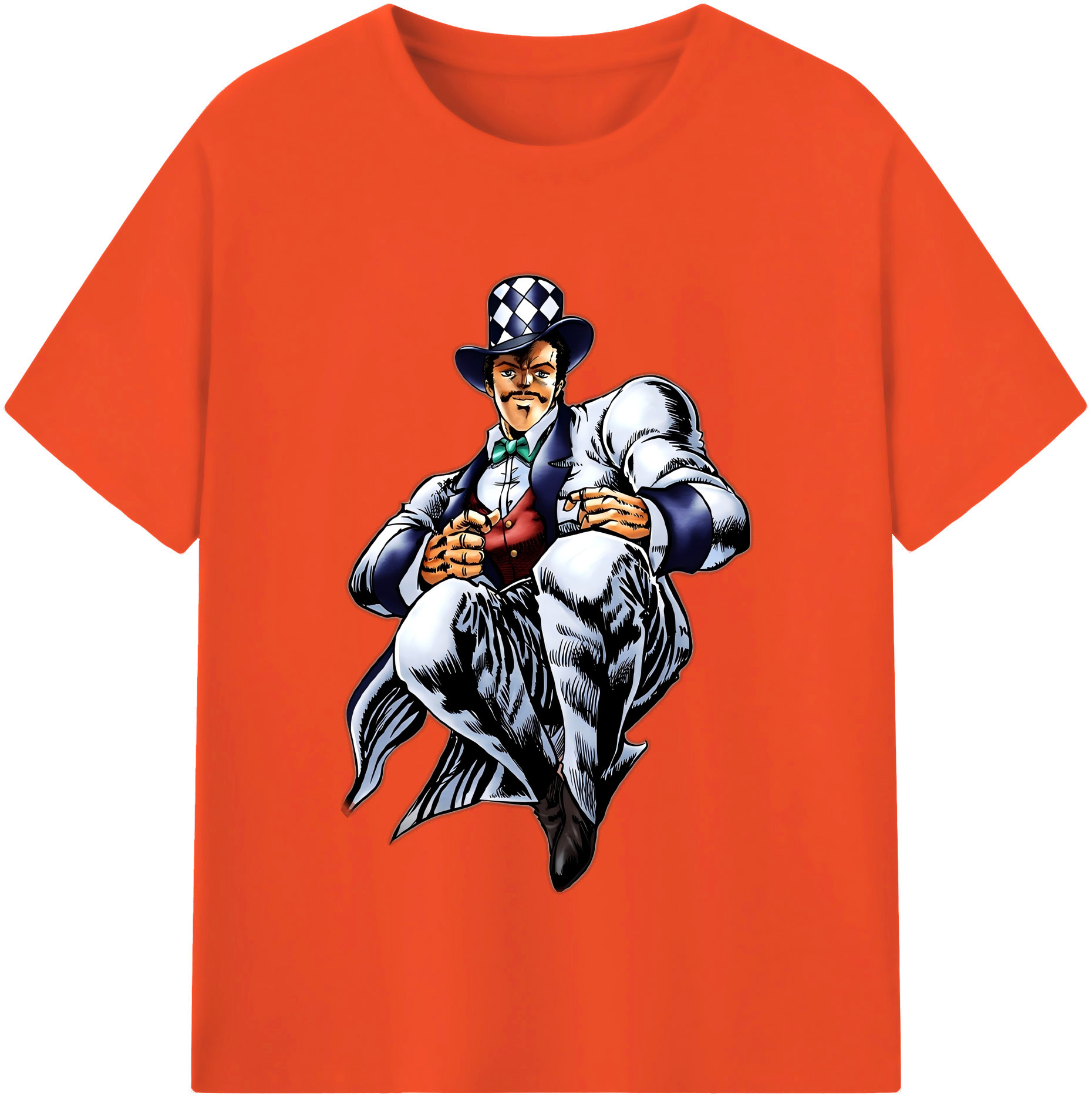 （画像用） ジョジョの奇妙な冒険 ウィル?アントニオ?ツェペリ JoJo's Bizarre Adventure Will Anthonio Zeppeli 綿100％半袖Tシャツ（フロントプリント）