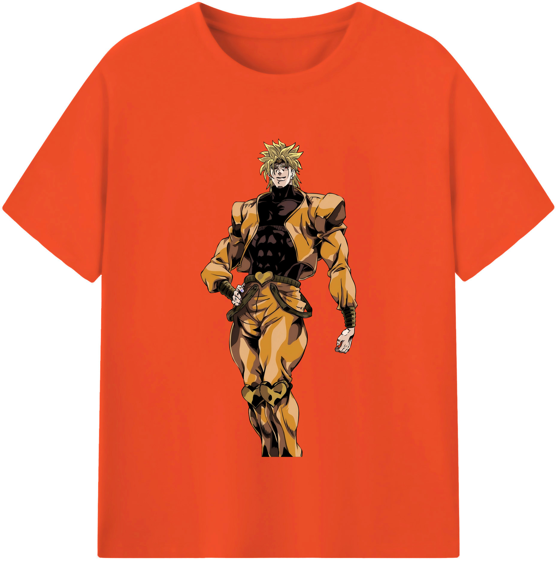 （画像用） ジョジョの奇妙な冒険 ディオ?ブランドー JoJo's Bizarre Adventure Dio Brando 綿100％半袖Tシャツ（フロントプリント）
