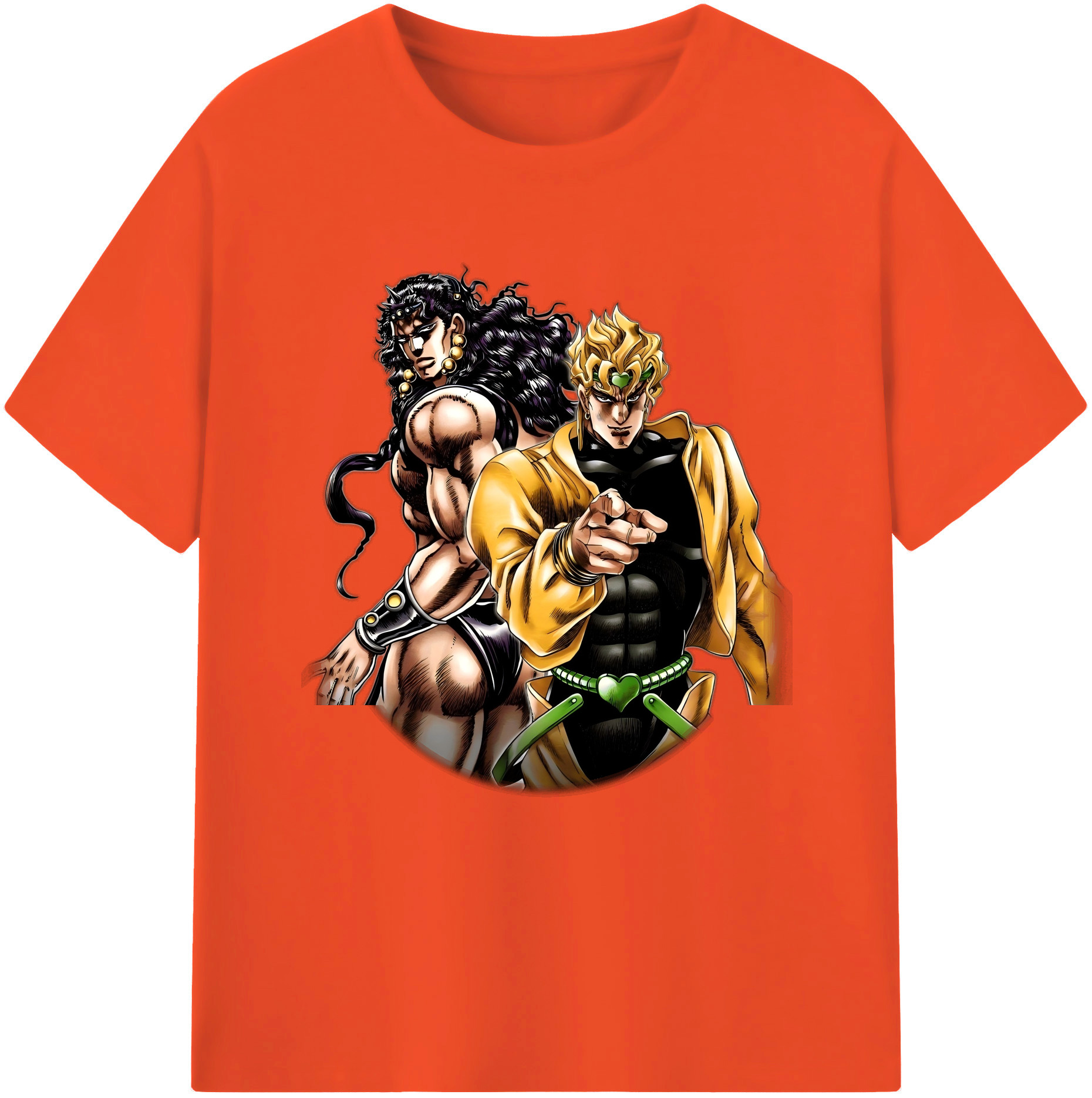（画像用） ジョジョの奇妙な冒険 ディオ?ブランドー JoJo's Bizarre Adventure Dio Brando 綿100％半袖Tシャツ（フロントプリント）