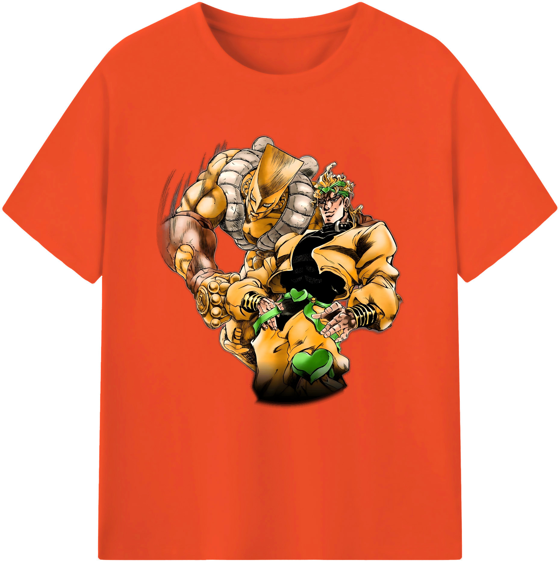 （画像用） ジョジョの奇妙な冒険 ディオ?ブランドー JoJo's Bizarre Adventure Dio Brando 綿100％半袖Tシャツ（フロントプリント）