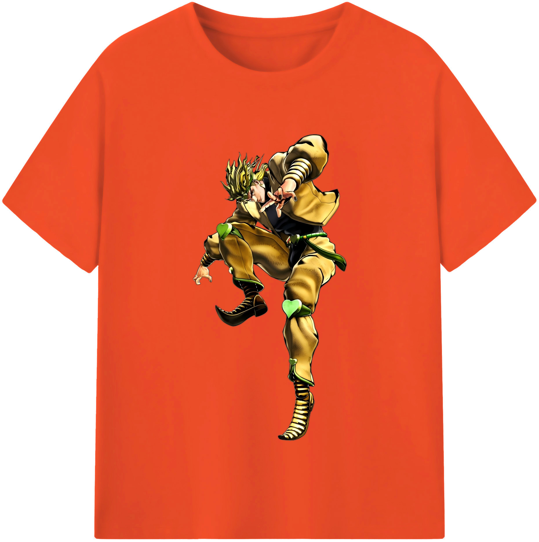（画像用） ジョジョの奇妙な冒険 ディオ?ブランドー JoJo's Bizarre Adventure Dio Brando 綿100％半袖Tシャツ（フロントプリント）