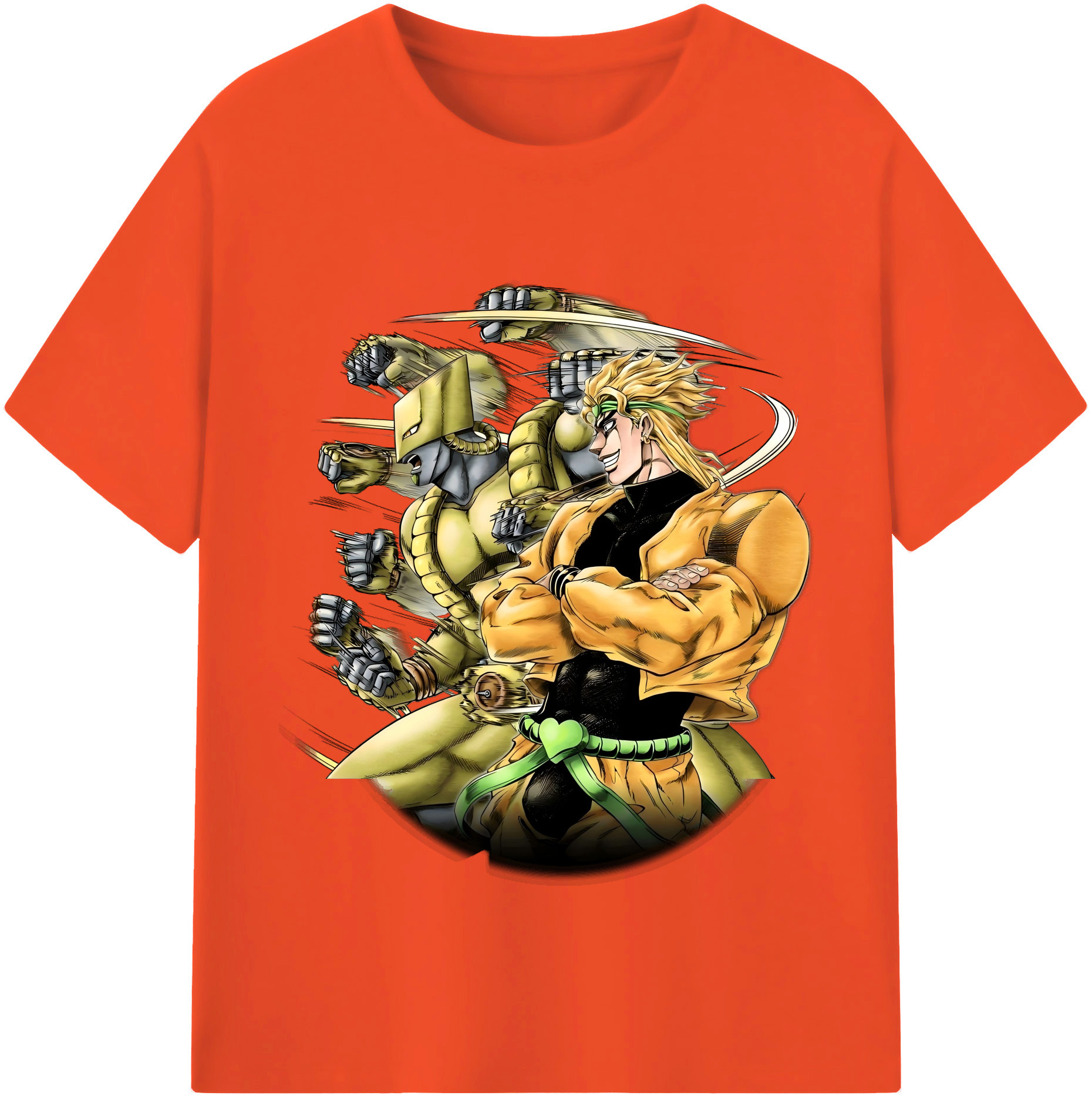 （画像用） ジョジョの奇妙な冒険 ディオ?ブランドー JoJo's Bizarre Adventure Dio Brando 綿100％半袖Tシャツ（フロントプリント）