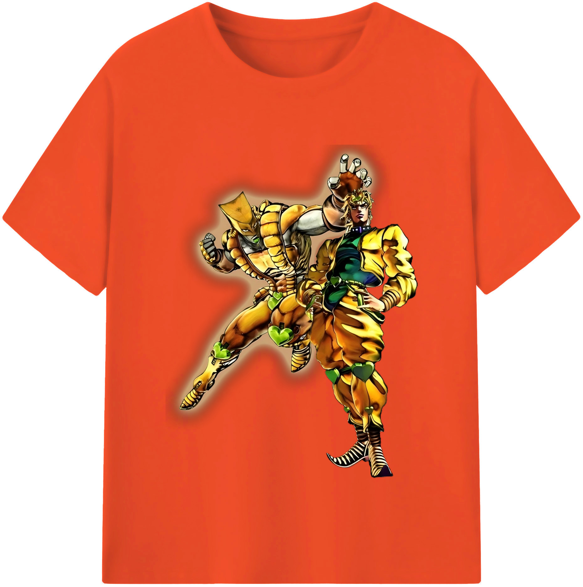 （画像用） ジョジョの奇妙な冒険 ディオ?ブランドー JoJo's Bizarre Adventure Dio Brando 綿100％半袖Tシャツ（フロントプリント）
