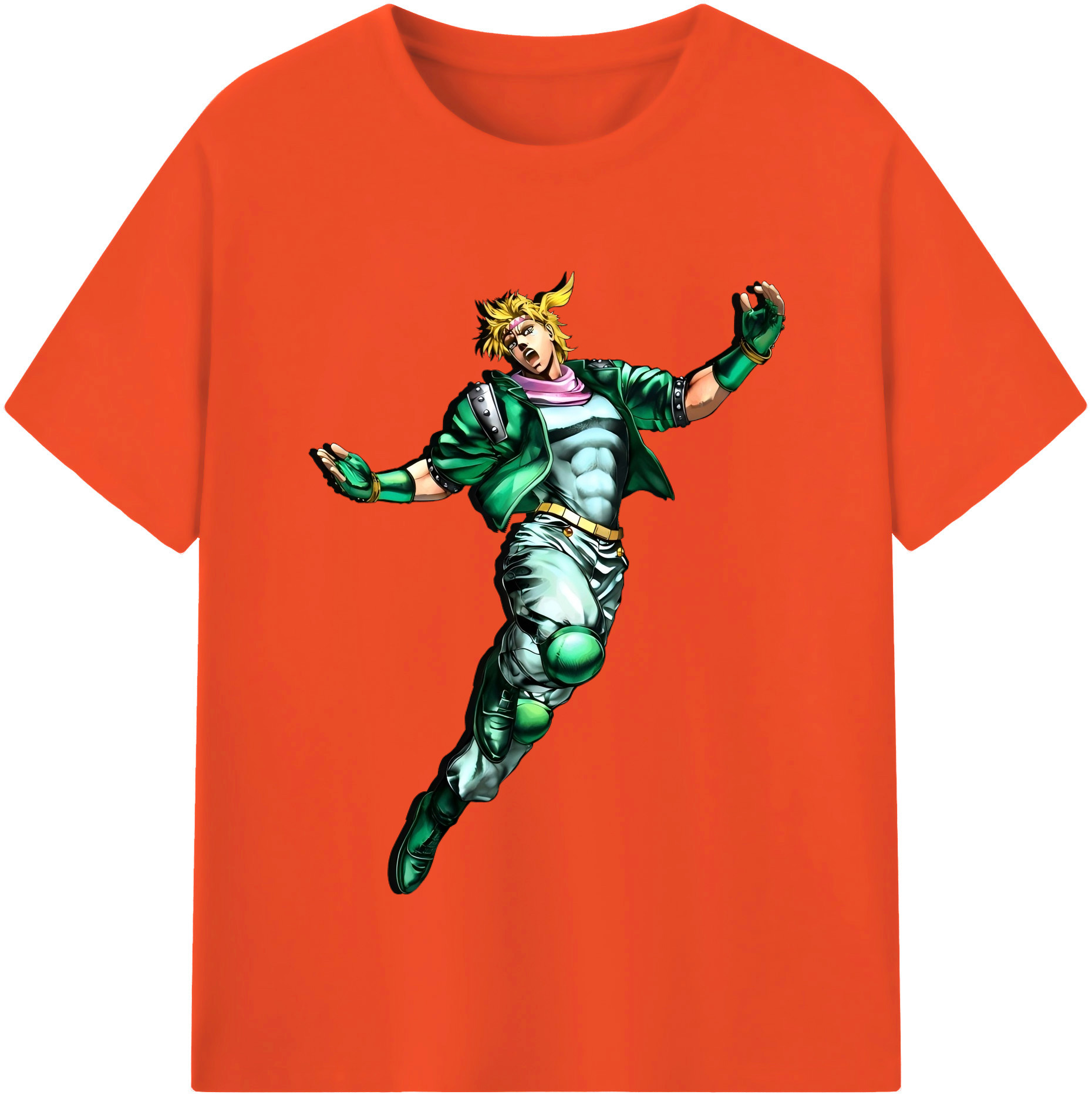 （画像用） ジョジョの奇妙な冒険 ディオ?ブランドー JoJo's Bizarre Adventure Dio Brando 綿100％半袖Tシャツ（フロントプリント）