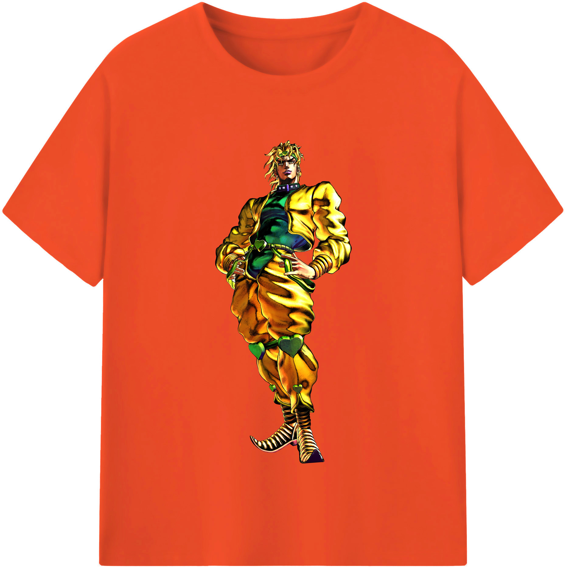 （画像用） ジョジョの奇妙な冒険 ディオ?ブランドー JoJo's Bizarre Adventure Dio Brando 綿100％半袖Tシャツ（フロントプリント）