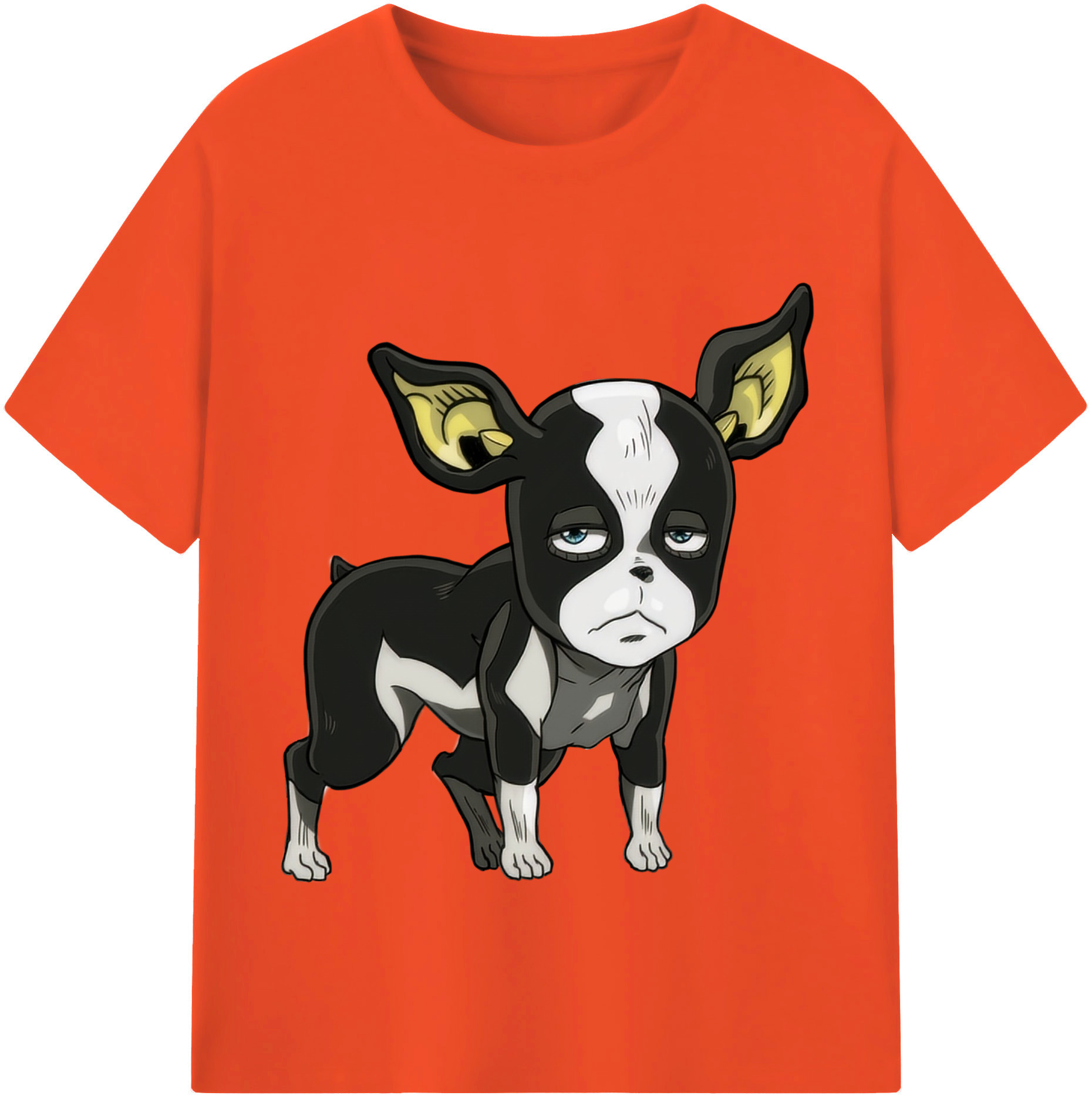 （画像用） ジョジョの奇妙な冒険 イギー JoJo's Bizarre Adventure Iggy 綿100％半袖Tシャツ（フロントプリント）