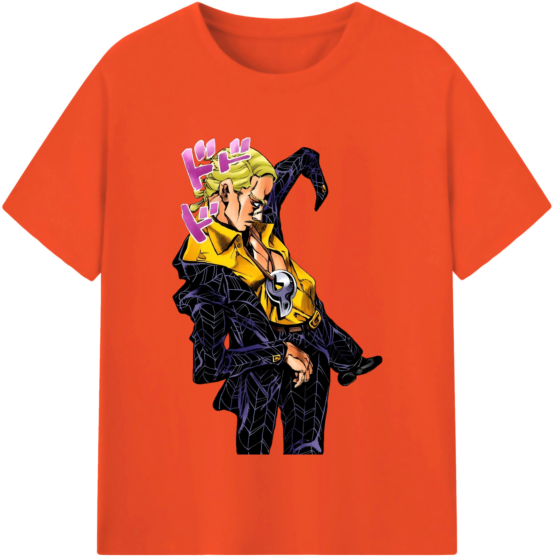（画像用） ジョジョの奇妙な冒険 プロシュート JoJo's Bizarre Adventure Prosciutto 綿100％半袖Tシャツ（フロントプリント）
