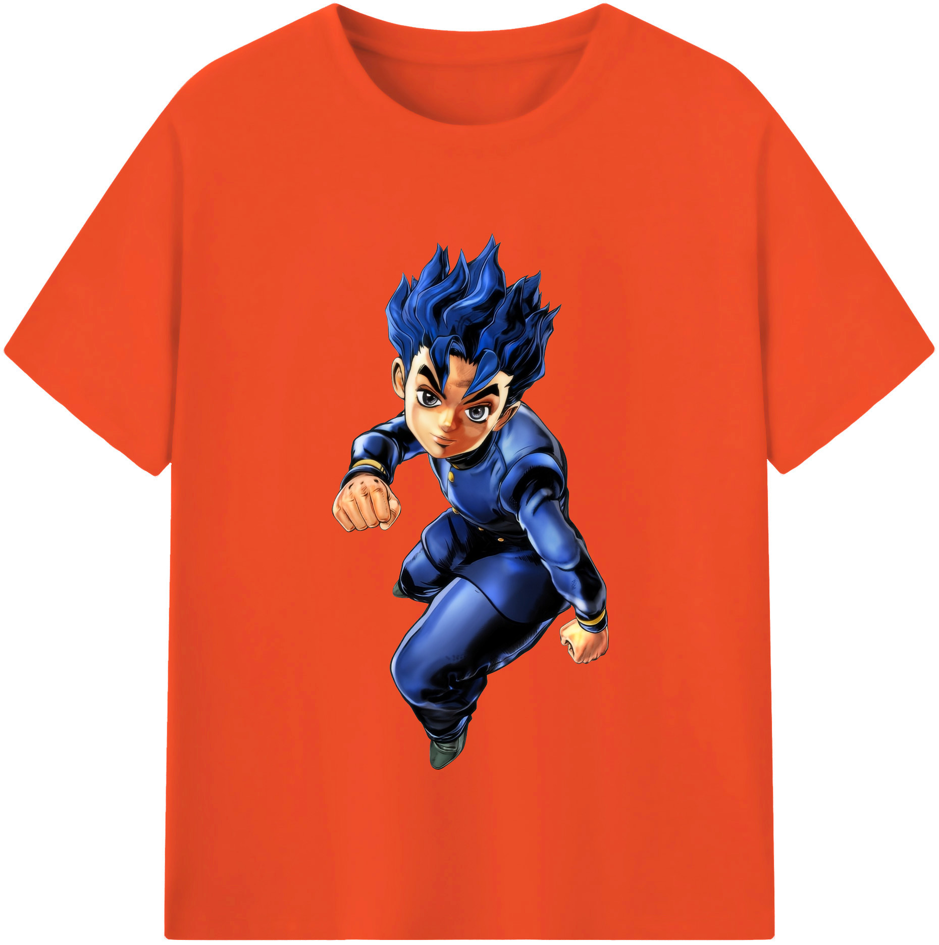 （画像用） ジョジョの奇妙な冒険 広瀨康一 JoJo's Bizarre Adventure Hirose Koichi 綿100％半袖Tシャツ（フロントプリント）