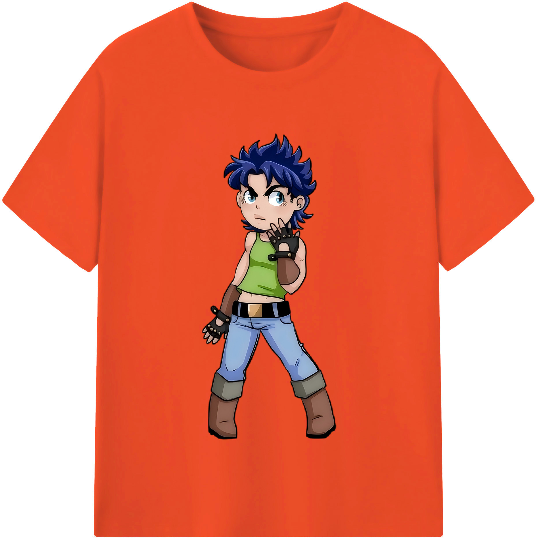 （画像用） ジョジョの奇妙な冒険 広瀨康一 JoJo's Bizarre Adventure Hirose Koichi 綿100％半袖Tシャツ（フロントプリント）