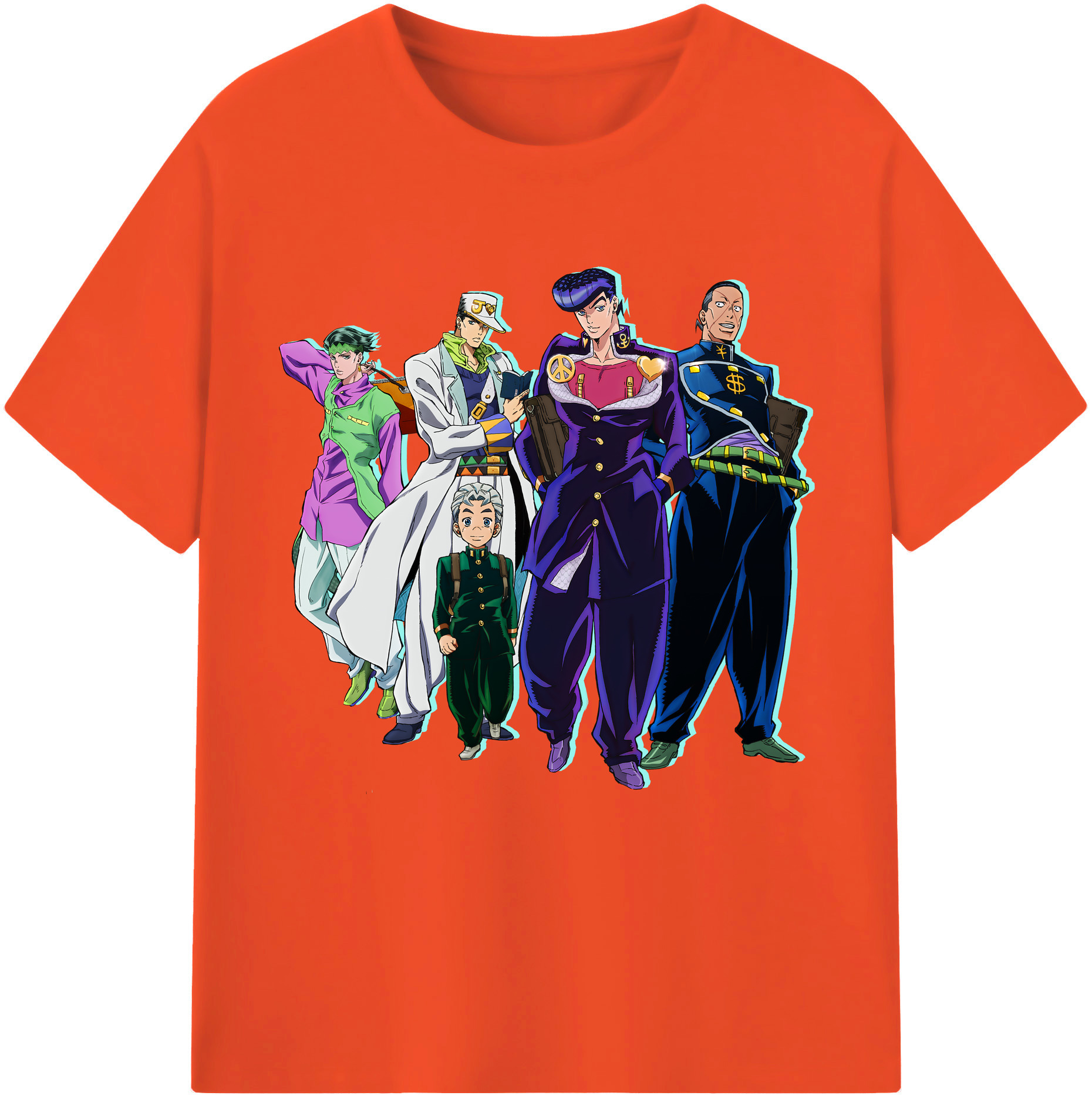 （画像用） ジョジョの奇妙な冒険 JoJo's Bizarre Adventure 綿100％半袖Tシャツ（フロントプリント）