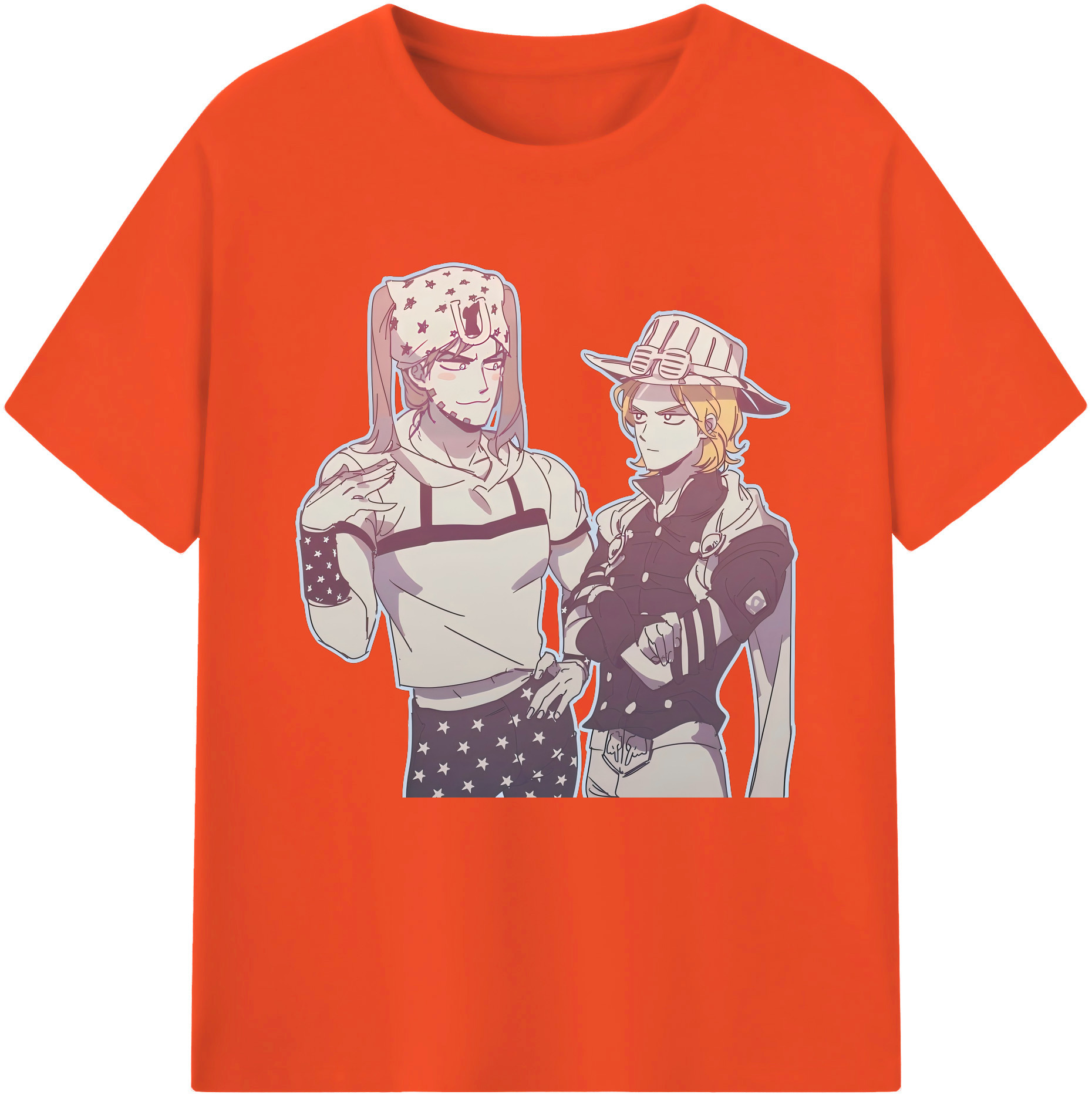 （画像用） ジョジョの奇妙な冒険 JoJo's Bizarre Adventure 綿100％半袖Tシャツ（フロントプリント）