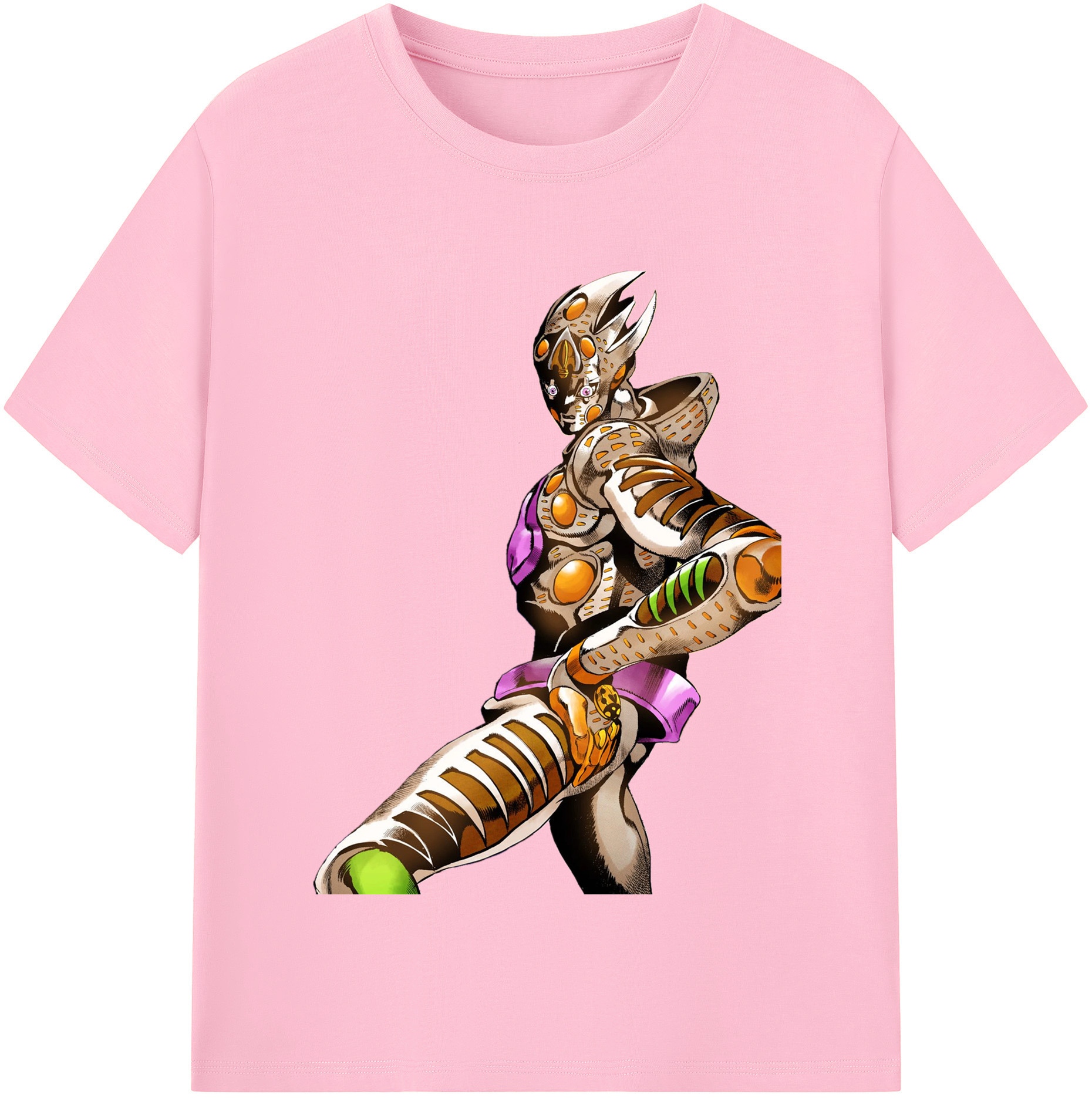（画像用） ジョジョの奇妙な冒険 ジョルノ?ジョバァーナ JoJo's Bizarre Adventure Giorno Giovanna 綿100％半袖Tシャツ（フロントプリント）