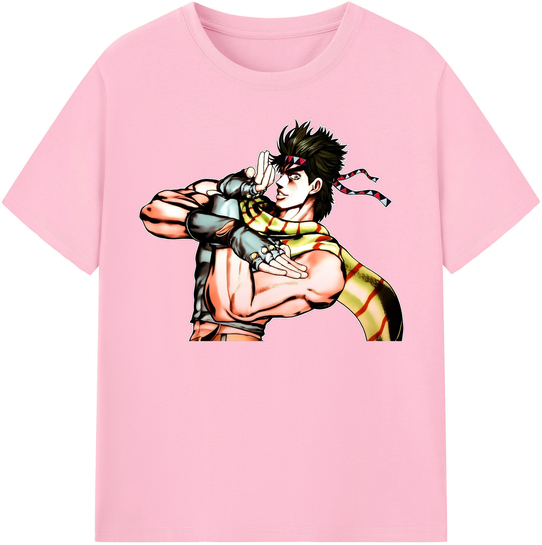 （画像用） ジョジョの奇妙な冒険 ジョセフ?ジョースター JoJo's Bizarre Adventure Joseph Joestar 綿100％半袖Tシャツ（フロントプリント）