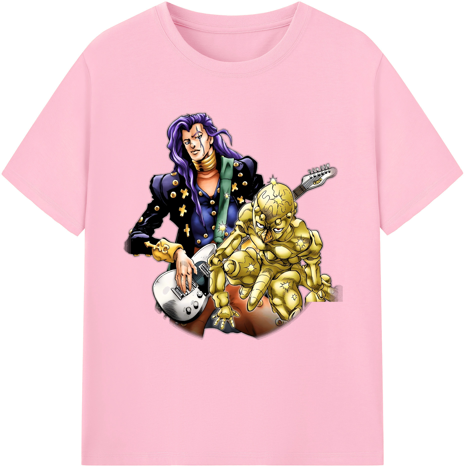 （画像用） ジョジョの奇妙な冒険 おといし あきら JoJo's Bizarre Adventure Akira Otoishi 綿100％半袖Tシャツ（フロントプリント）