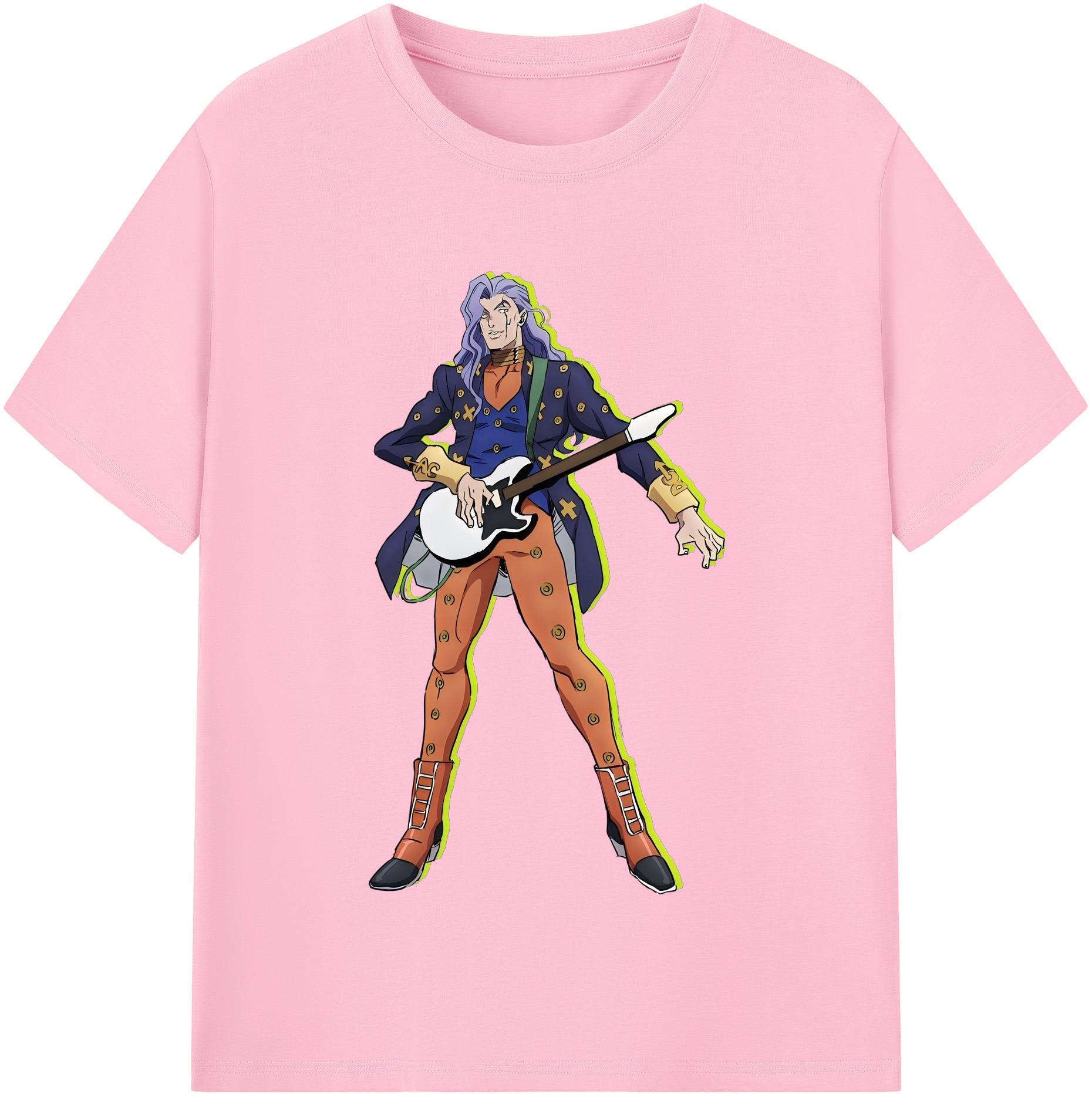 （画像用） ジョジョの奇妙な冒険 おといし あきら JoJo's Bizarre Adventure Akira Otoishi 綿100％半袖Tシャツ（フロントプリント）