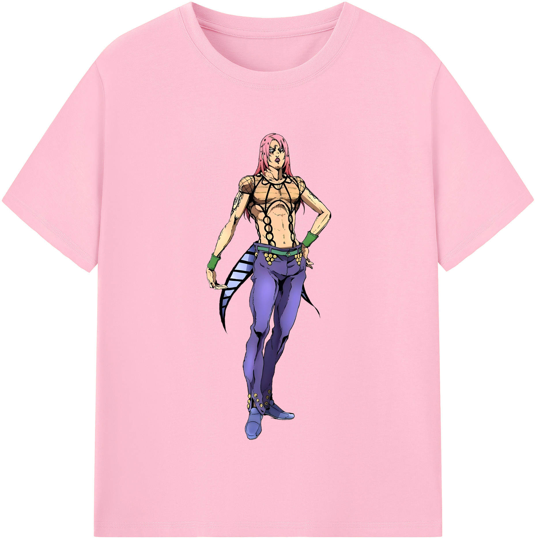 （画像用） ジョジョの奇妙な冒険 ビネガー?ドッピオ JoJo's Bizarre Adventure Vinegar Doppio 綿100％半袖Tシャツ（フロントプリント）