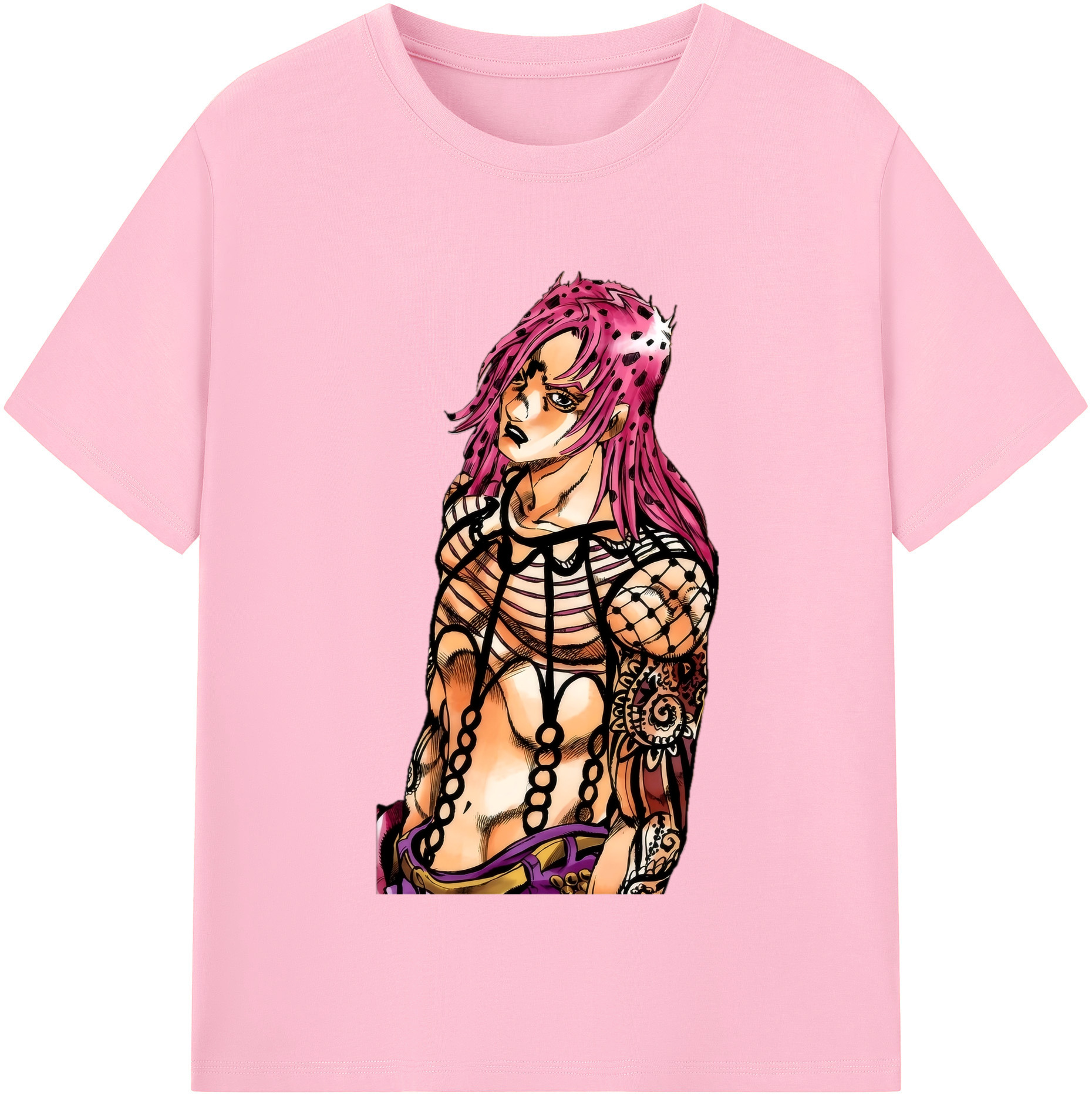 （画像用） ジョジョの奇妙な冒険 ビネガー?ドッピオ JoJo's Bizarre Adventure Vinegar Doppio 綿100％半袖Tシャツ（フロントプリント）