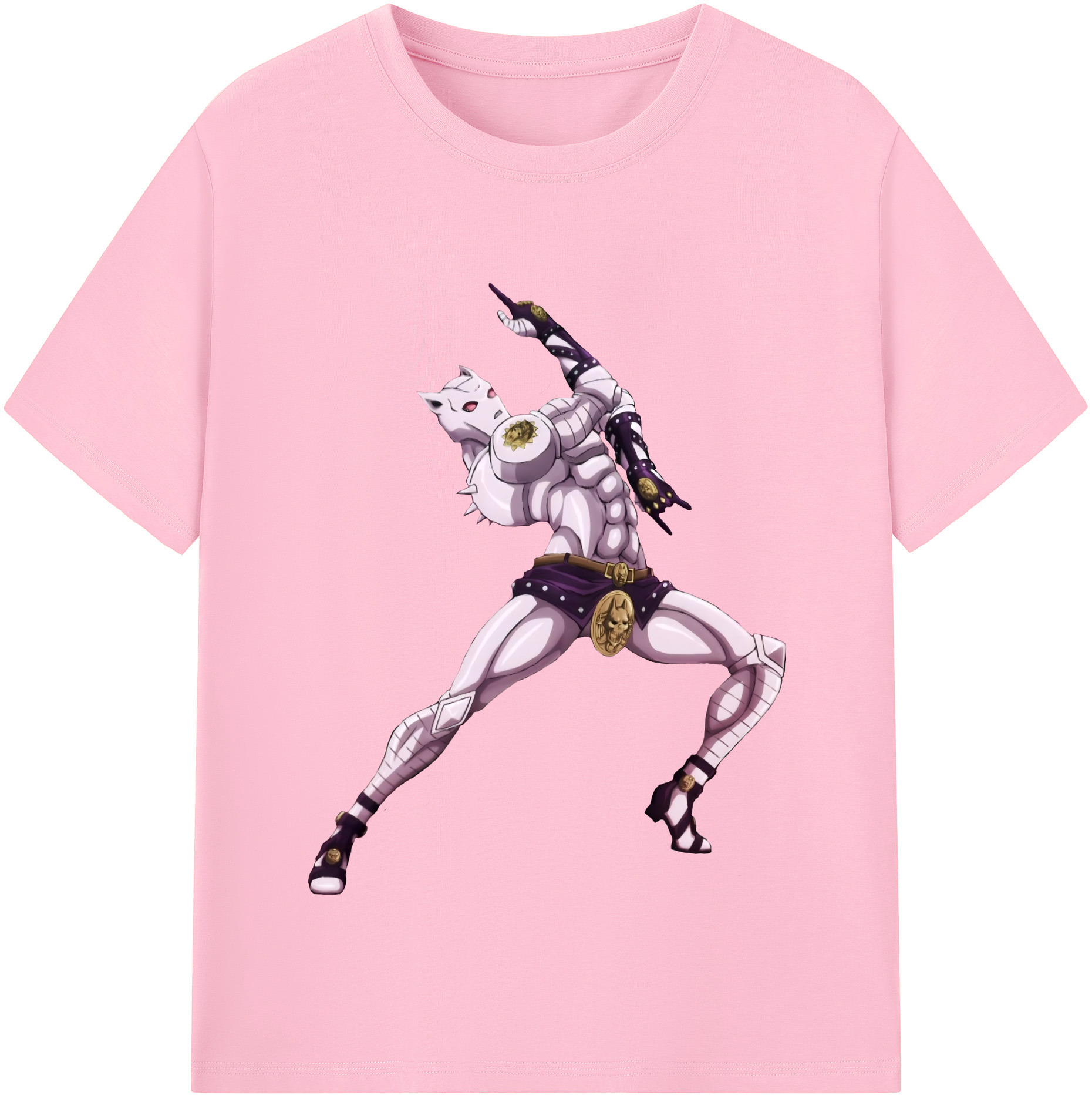 （画像用） ジョジョの奇妙な冒険 きら よしかげ JoJo's Bizarre Adventure Kira Yoshikage 綿100％半袖Tシャツ（フロントプリント）