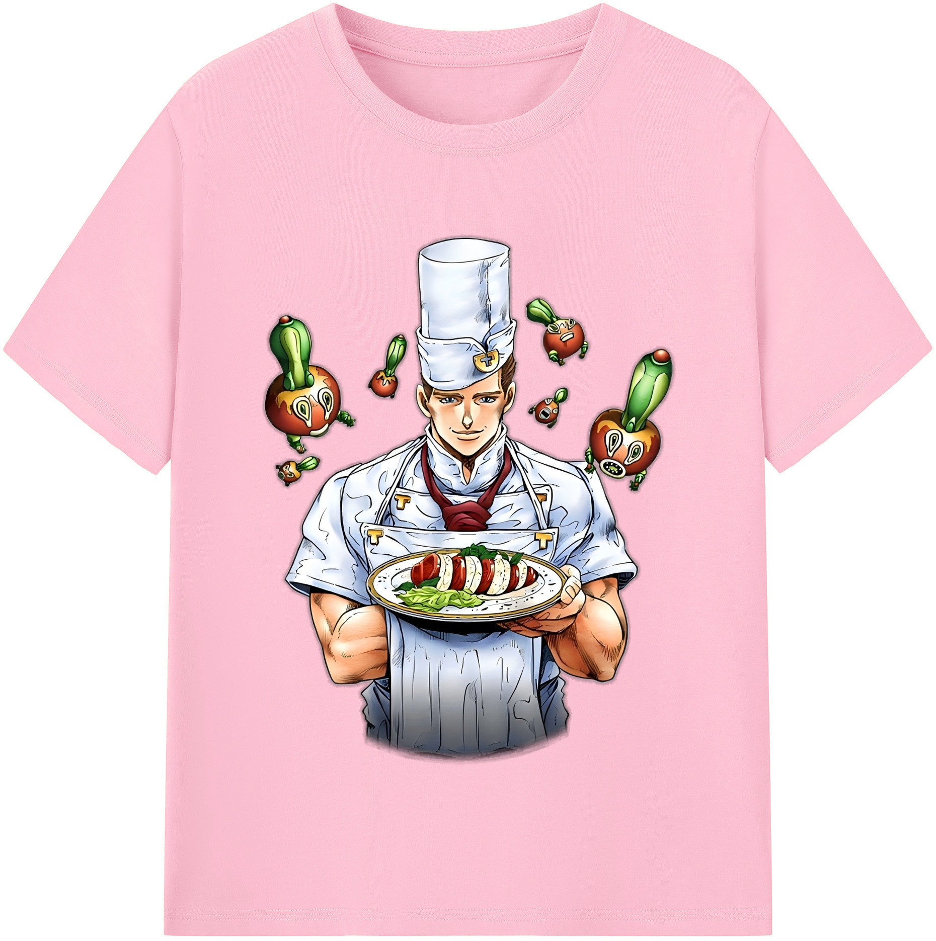 （画像用） ジョジョの奇妙な冒険 Tonio Trussardi JoJo's Bizarre Adventure トニオ?トラッサルディ 綿100％半袖Tシャツ（フロントプリント）