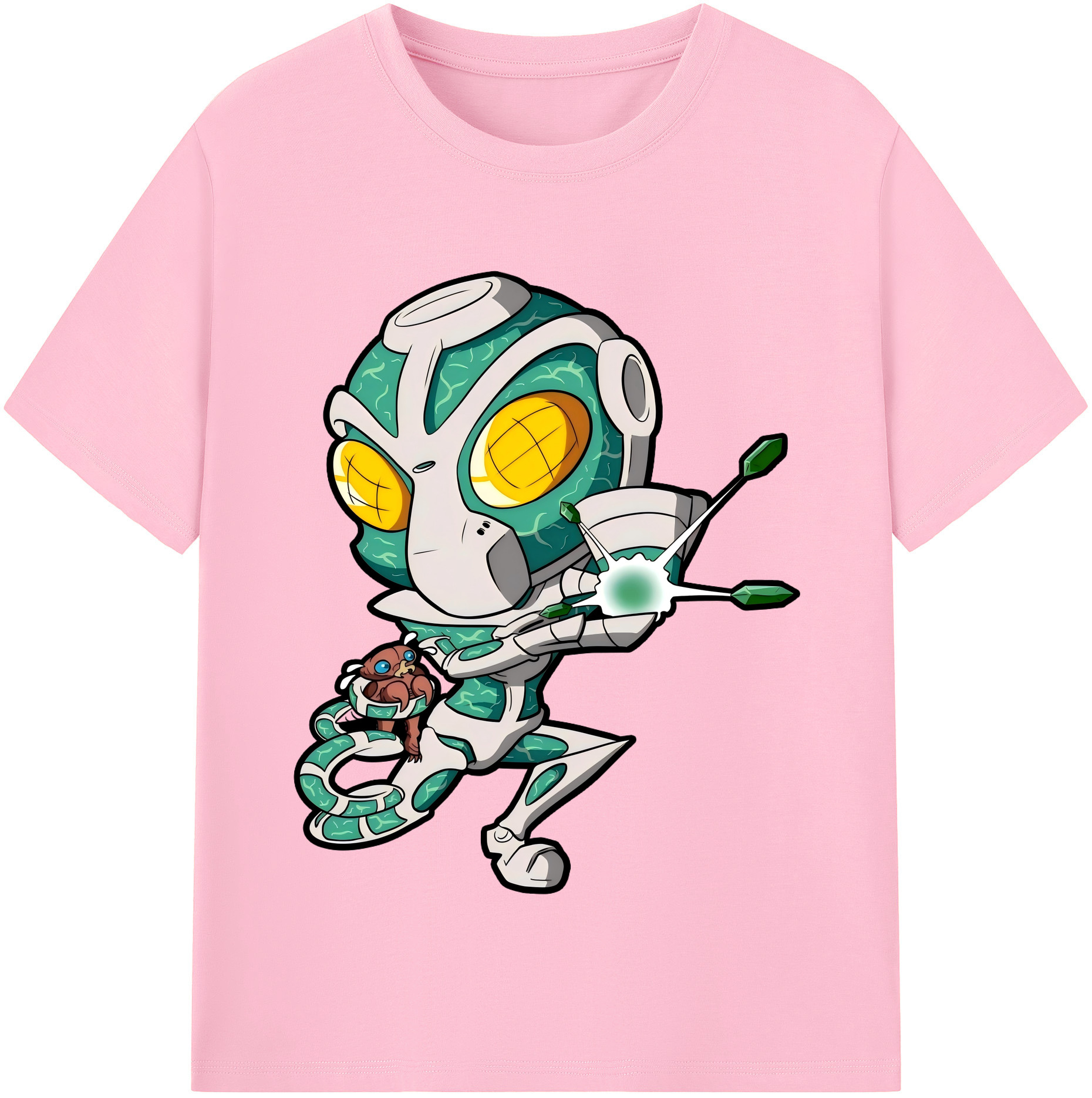 （画像用） ジョジョの奇妙な冒険 花京院 典明（かきょういん のりあき） JoJo's Bizarre Adventure Kakyoin Noriaki 綿100％半袖Tシャツ（フロントプリント）