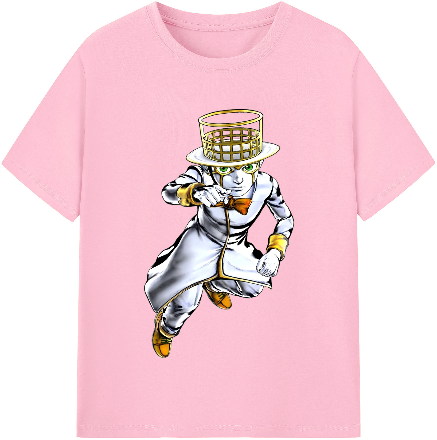 （画像用） ジョジョの奇妙な冒険 岸辺 露伴（きしべ ろはん） JoJo's Bizarre Adventure Rohan Kishibe 綿100％半袖Tシャツ（フロントプリント）